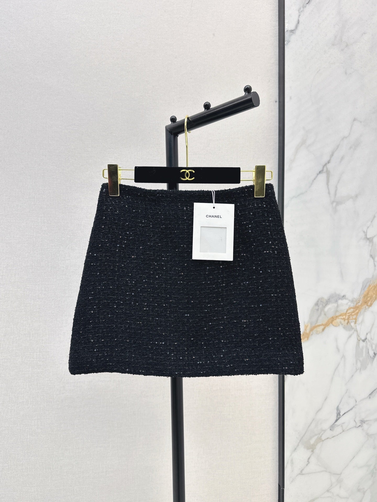 Chan 25ss rhinestone short skirt
