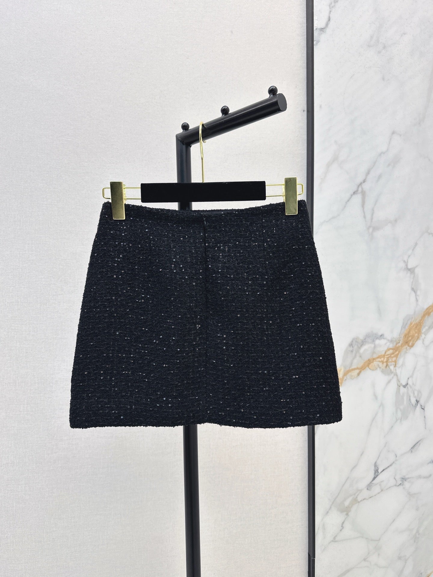 Chan 25ss rhinestone short skirt