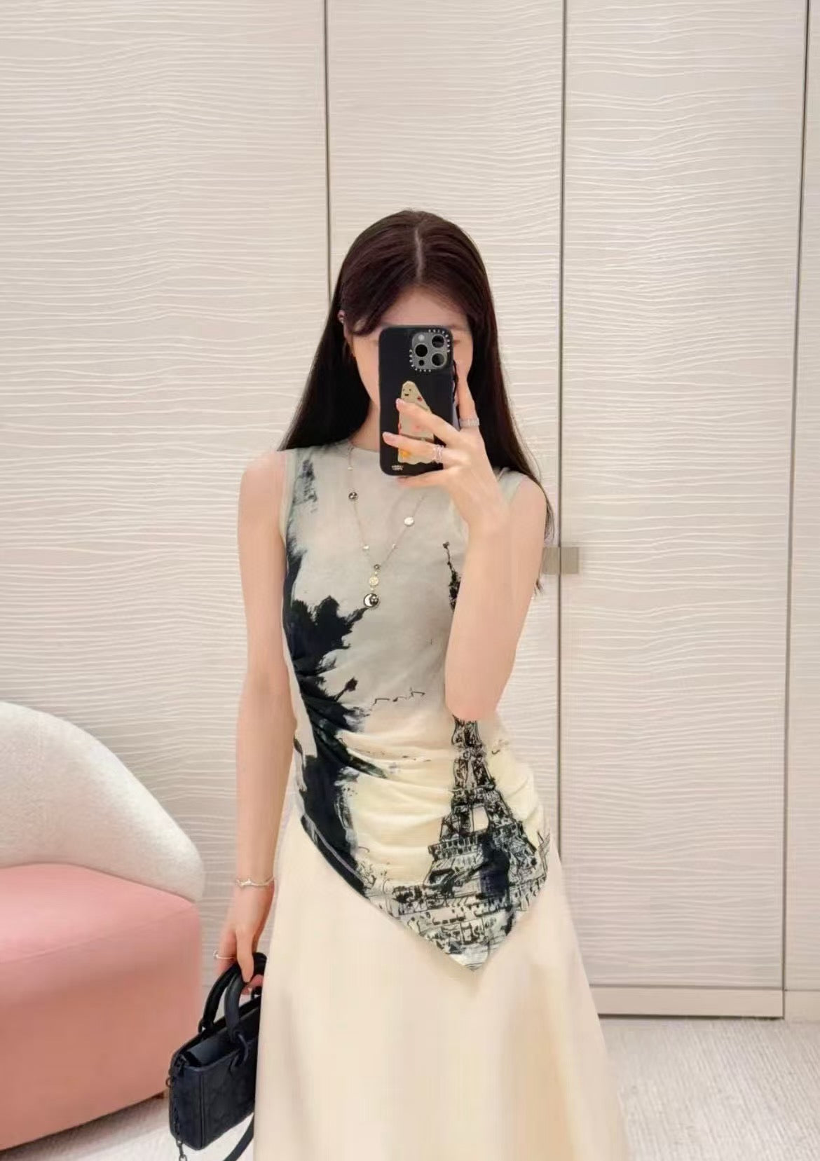 Dio 25ss printed sleeveless