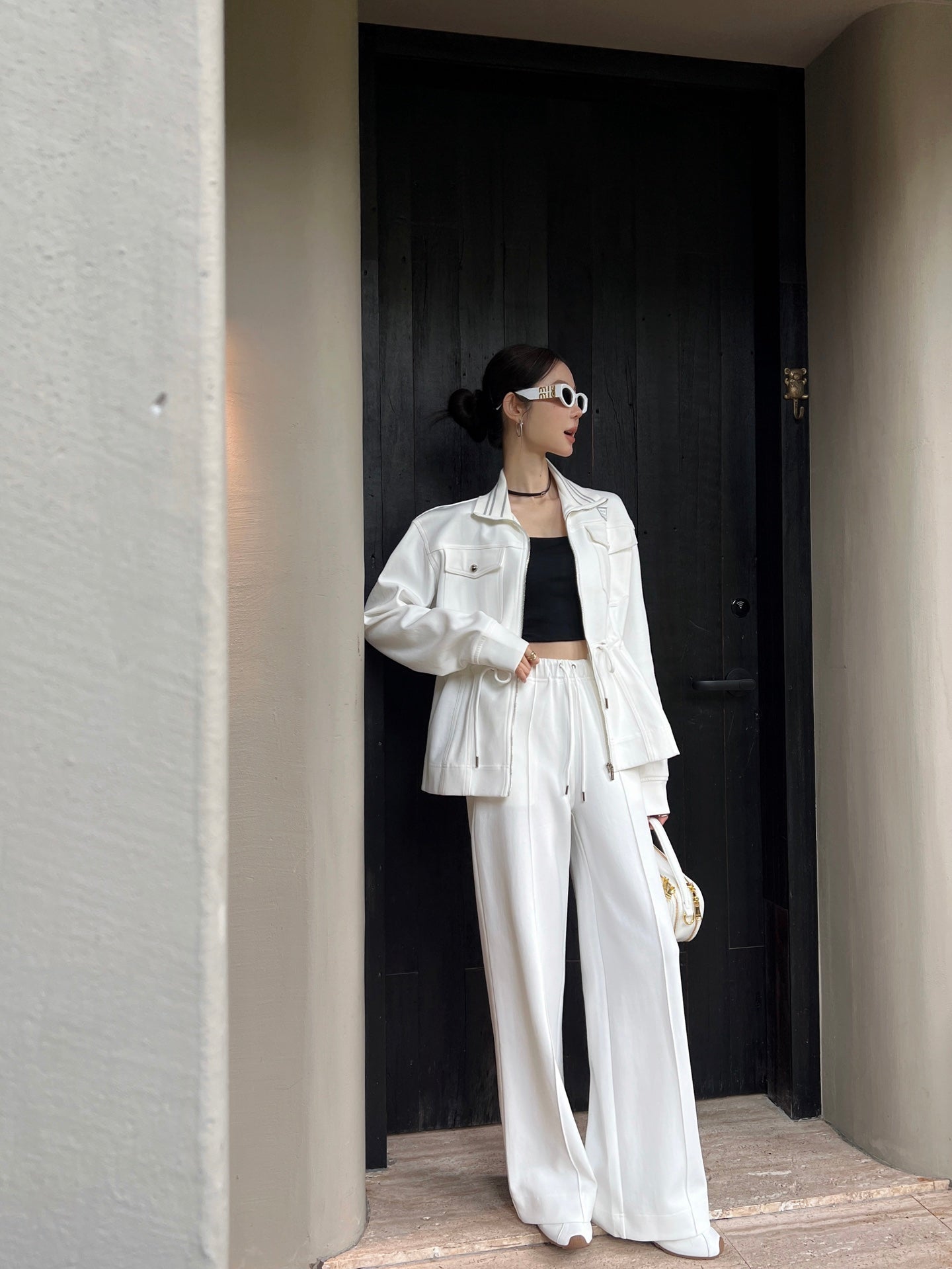 Miu 25ss drawstring tracksuit