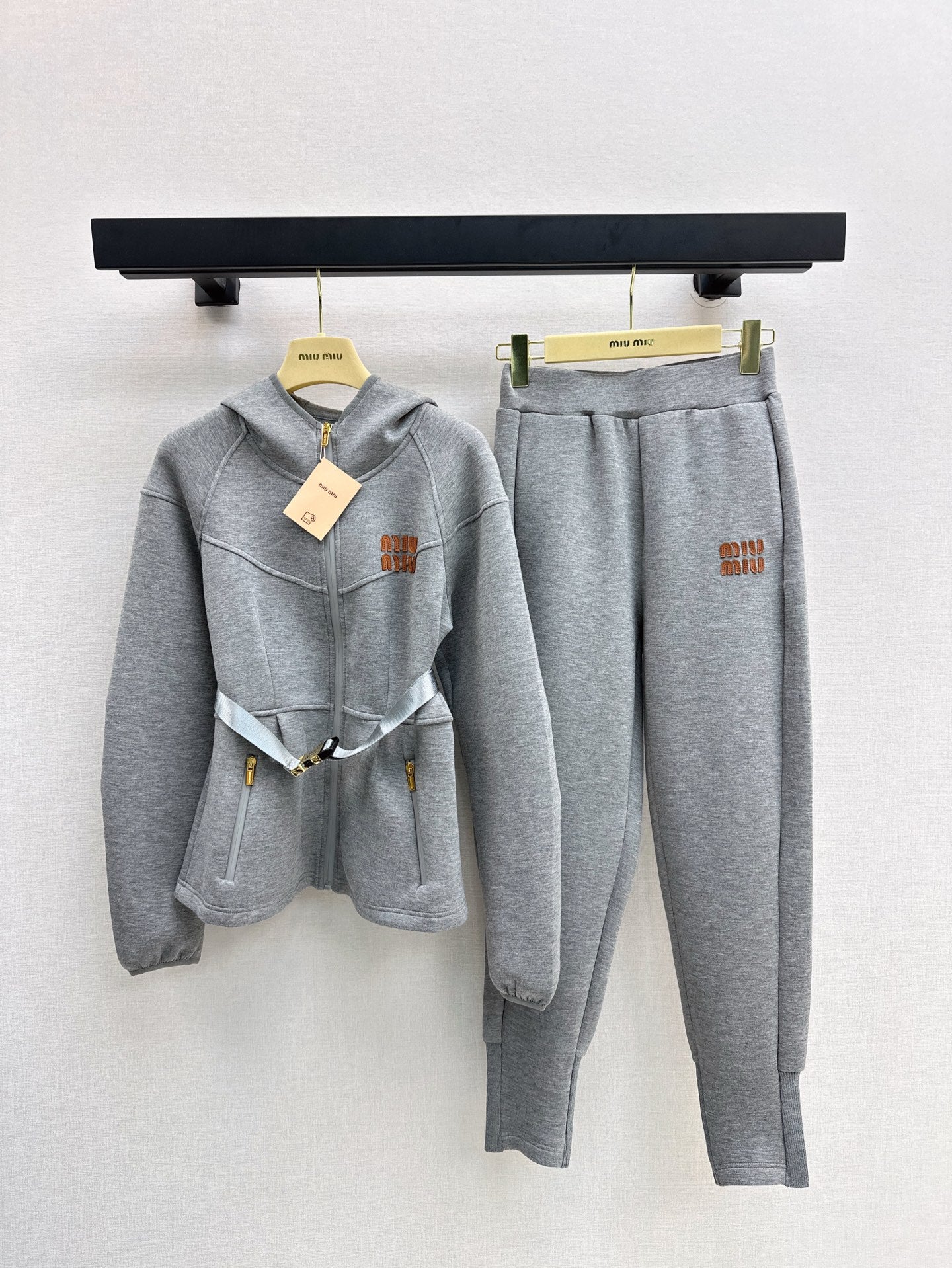 MIU 25SS hooded tracksuit