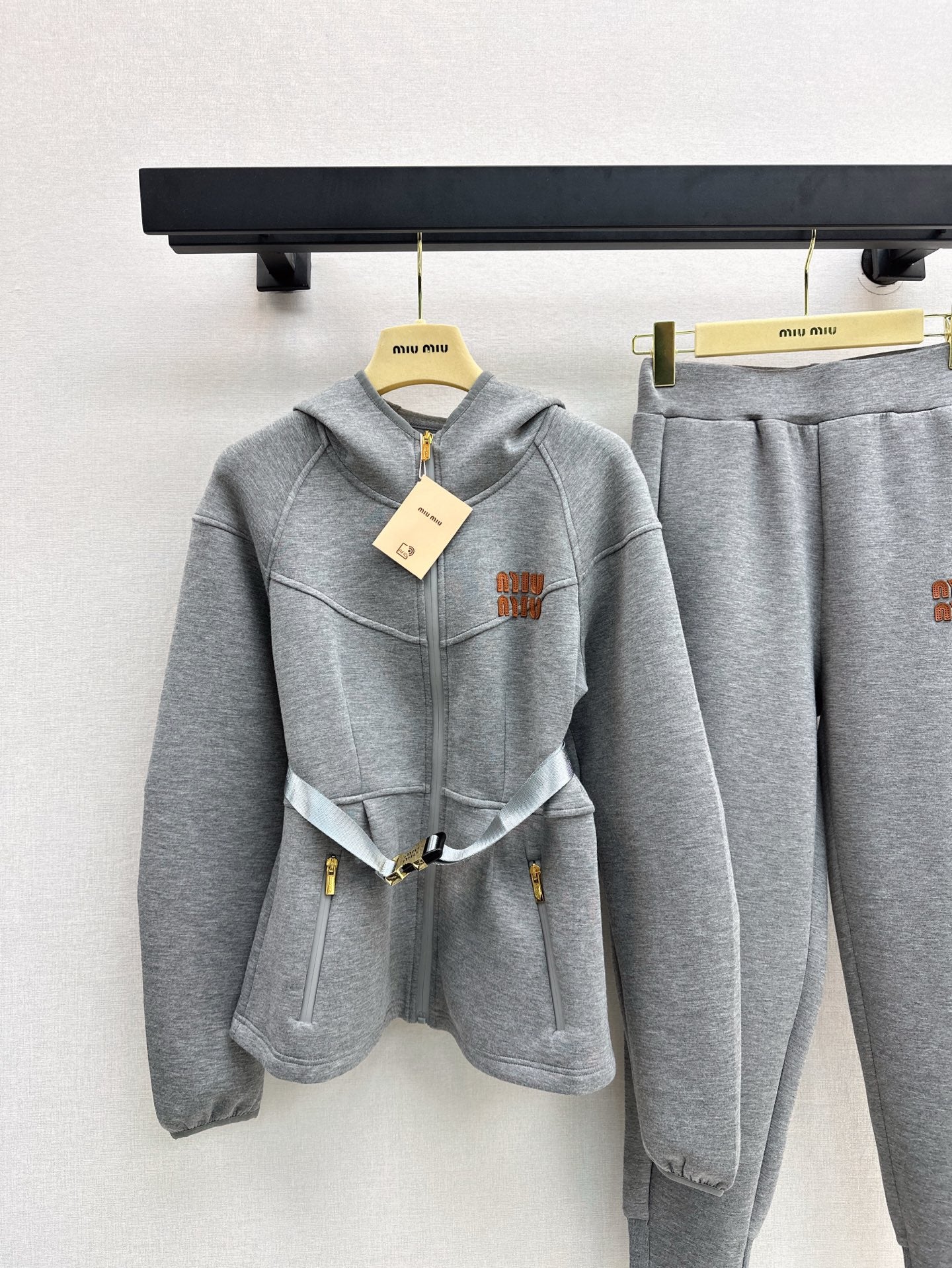 MIU 25SS hooded tracksuit
