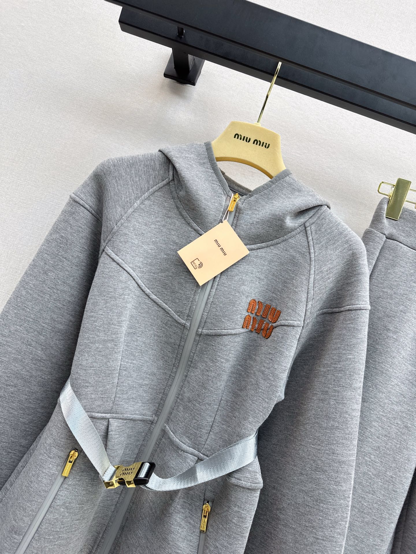 MIU 25SS hooded tracksuit