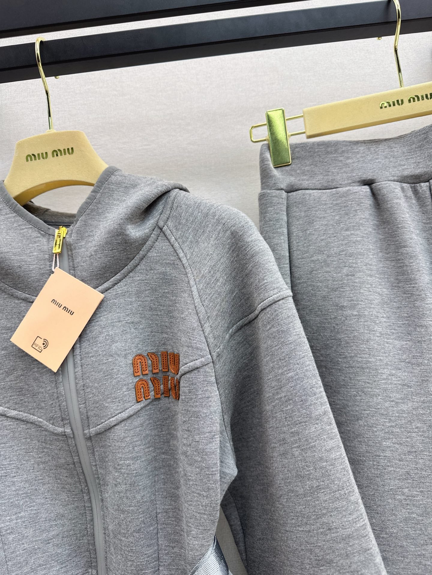 MIU 25SS hooded tracksuit