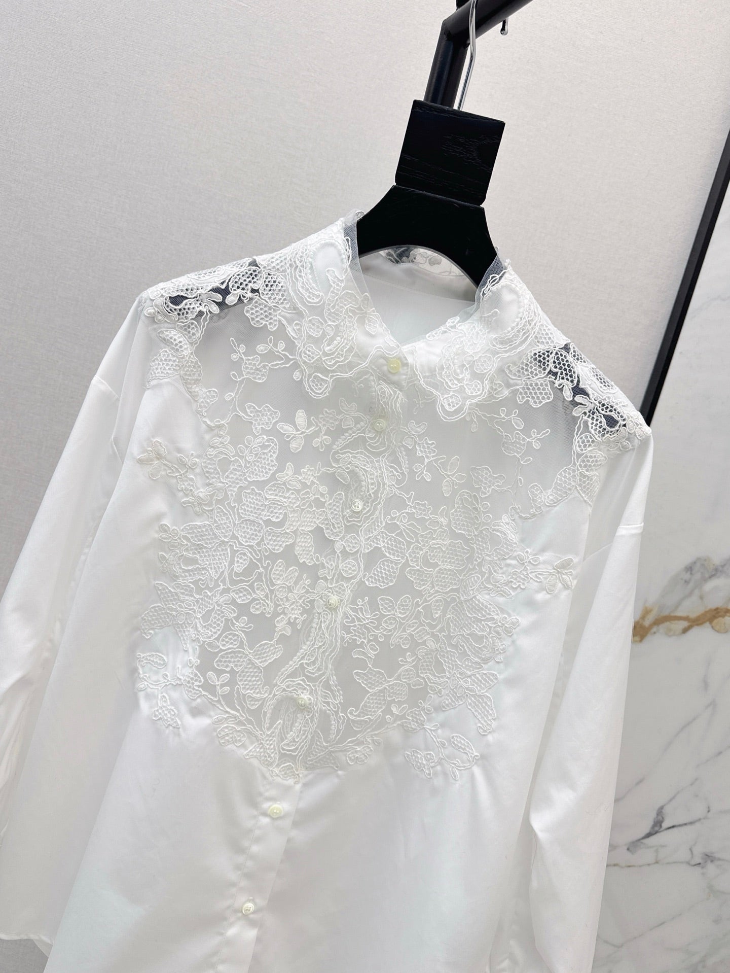 er 25ss lace buttons shirt