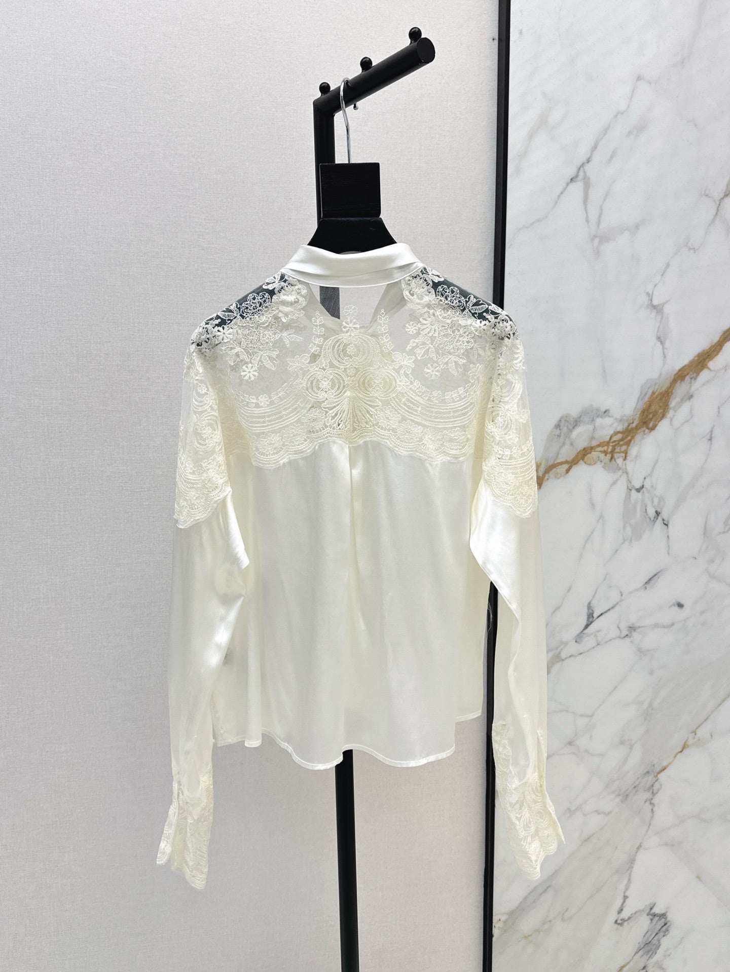 ER 25SS lace Silk shirt