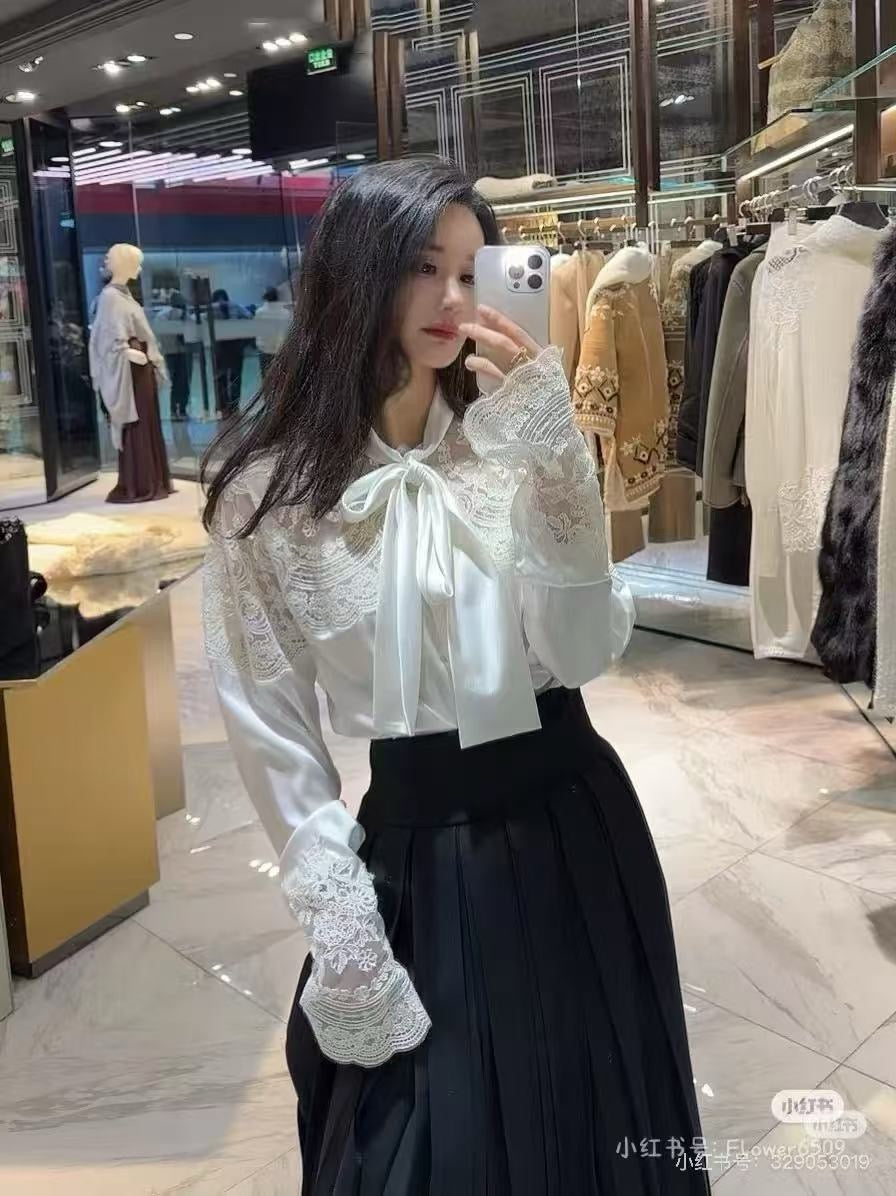 ER 25SS lace Silk shirt