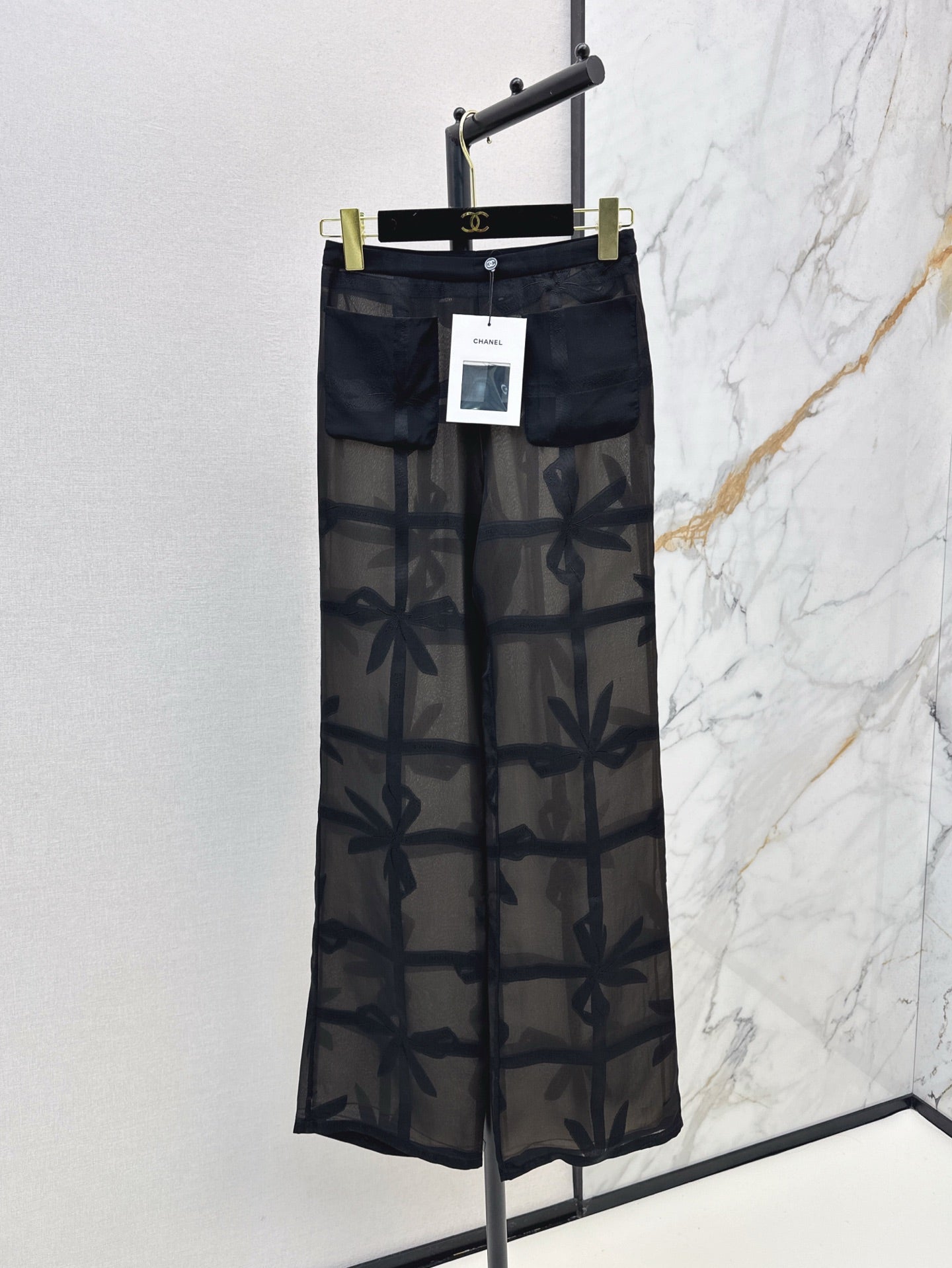 Chan 25ss Silk wide leg pants