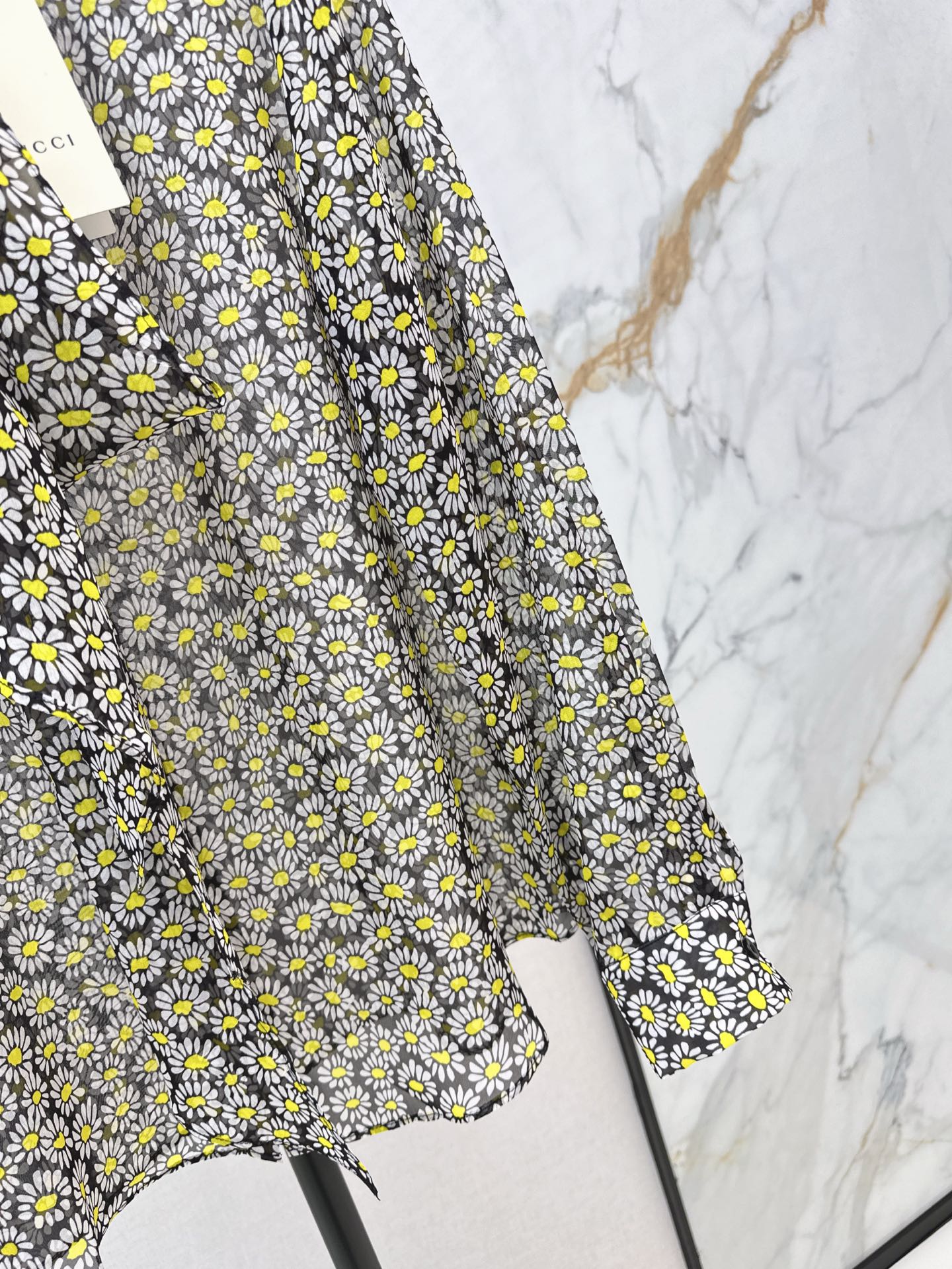 guc 25ss Silk printed shirt