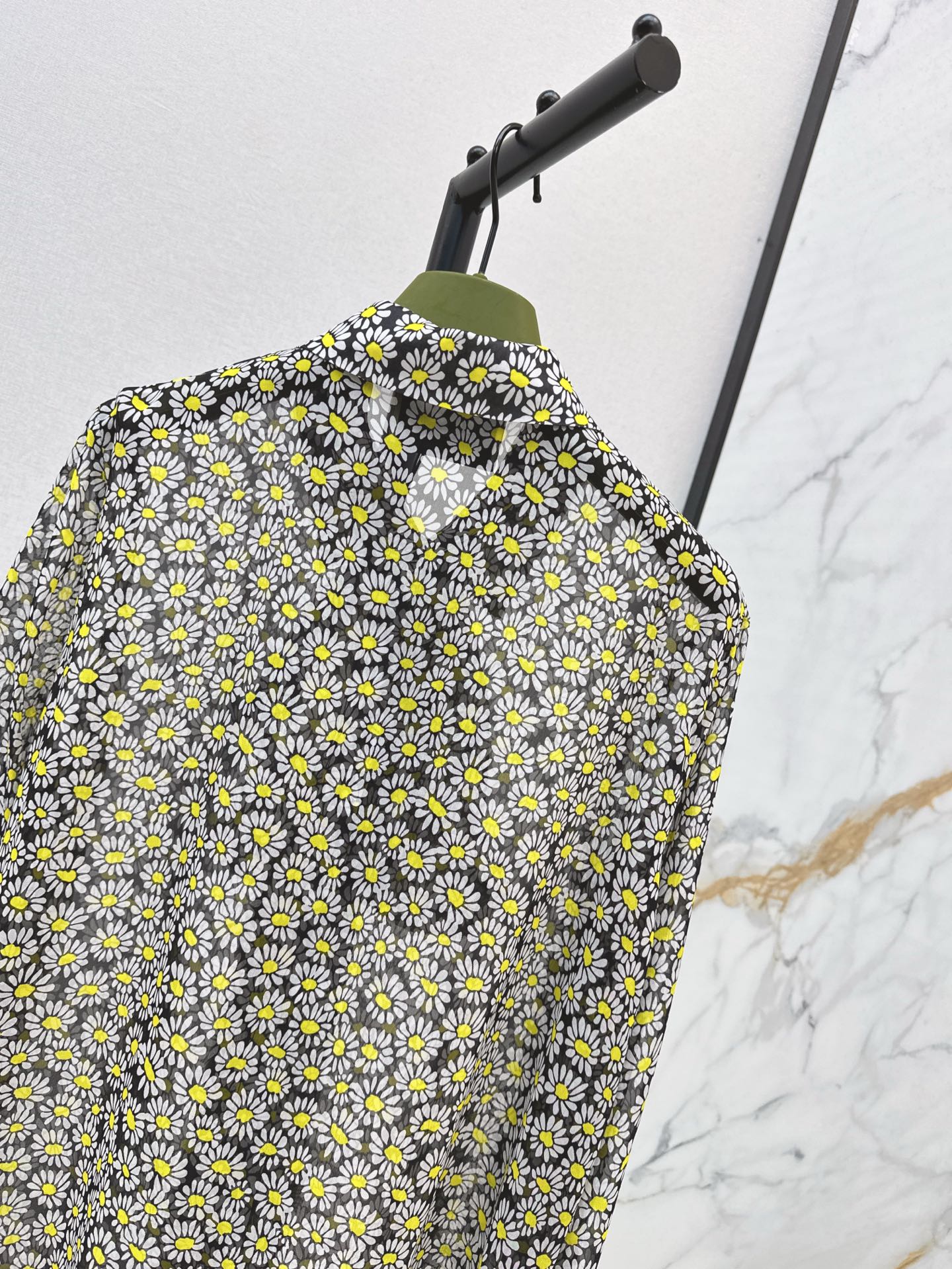 guc 25ss Silk printed shirt