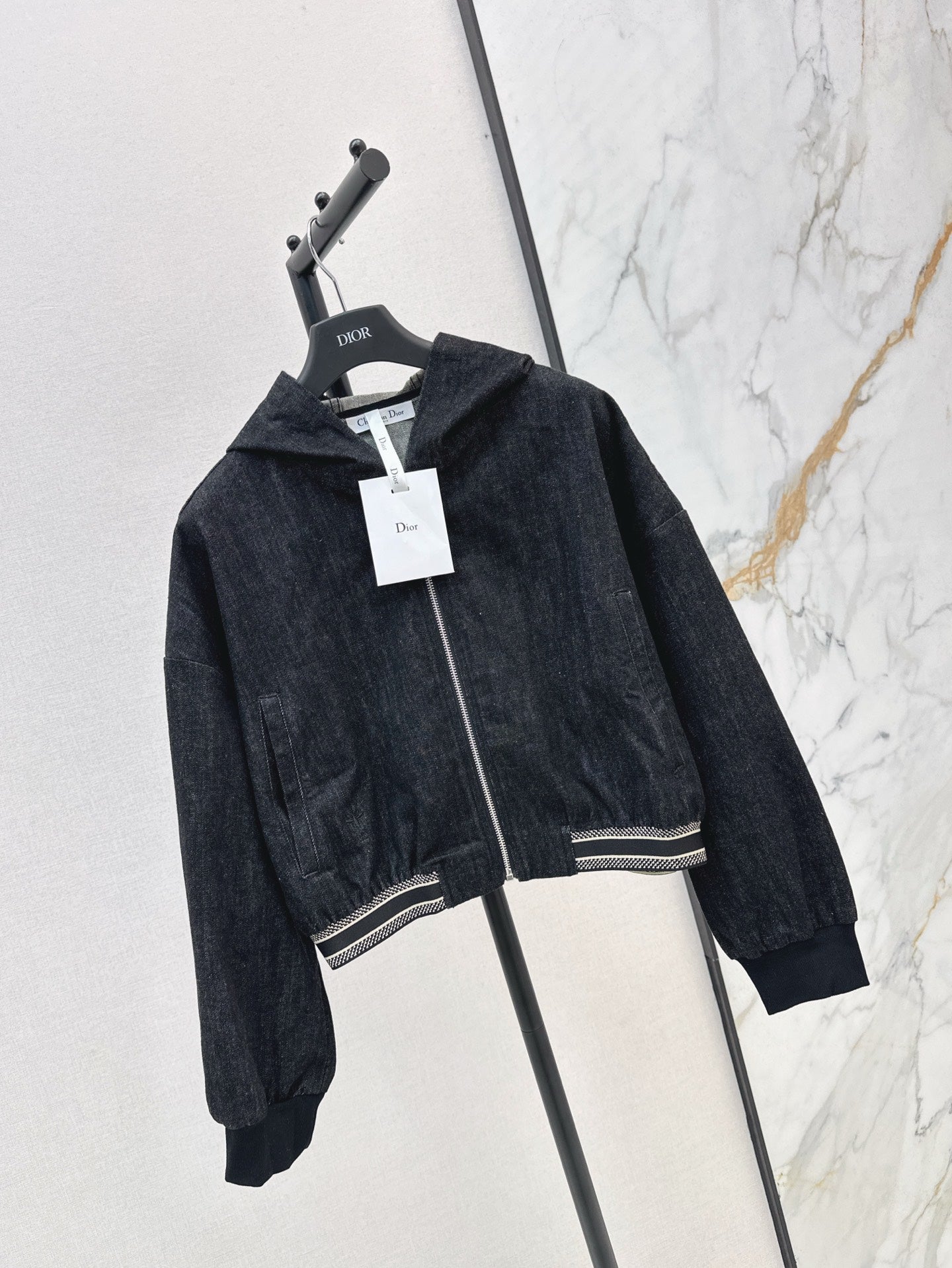 Dio 25ss hooded denim jacket