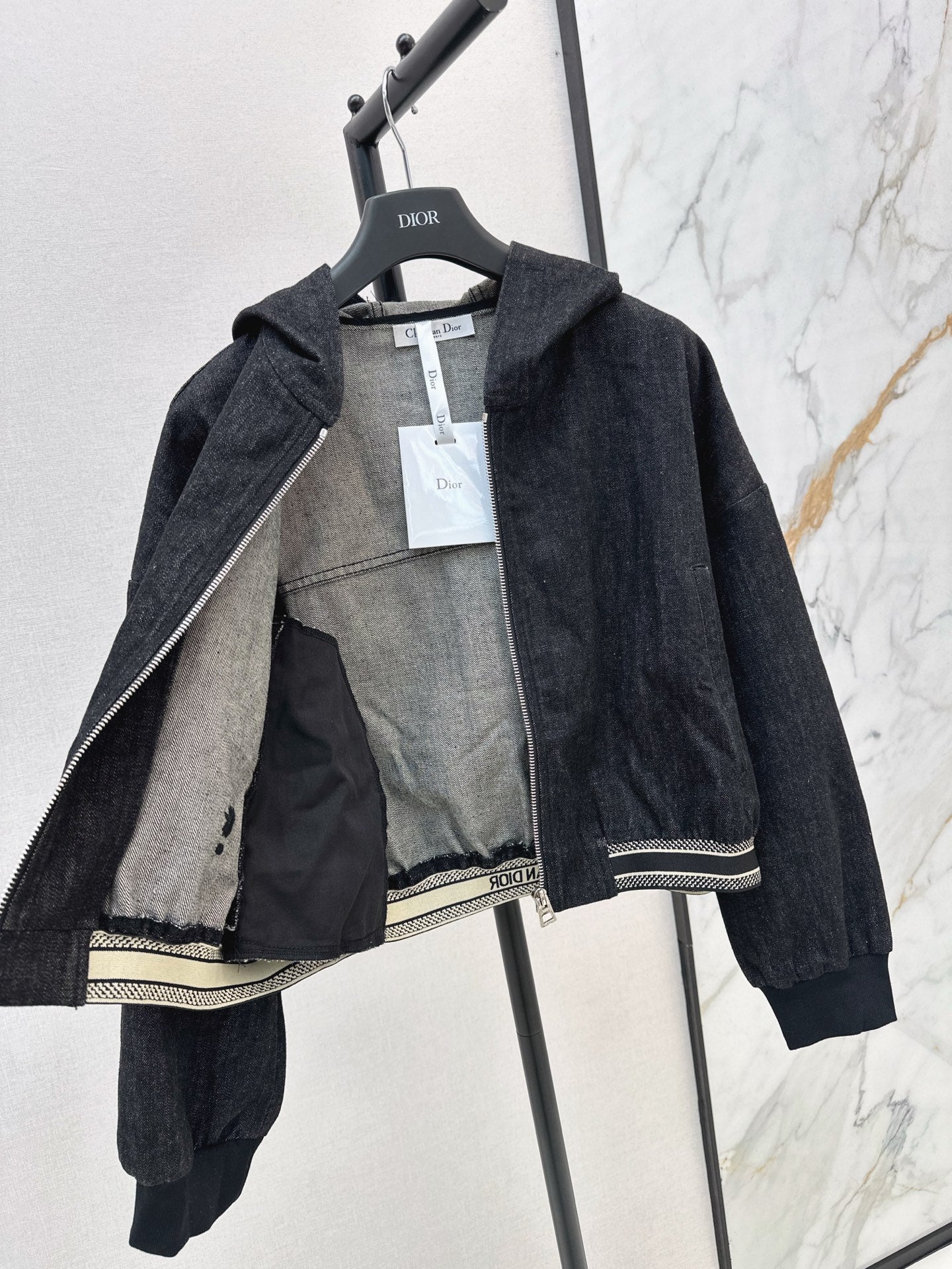 Dio 25ss hooded denim jacket