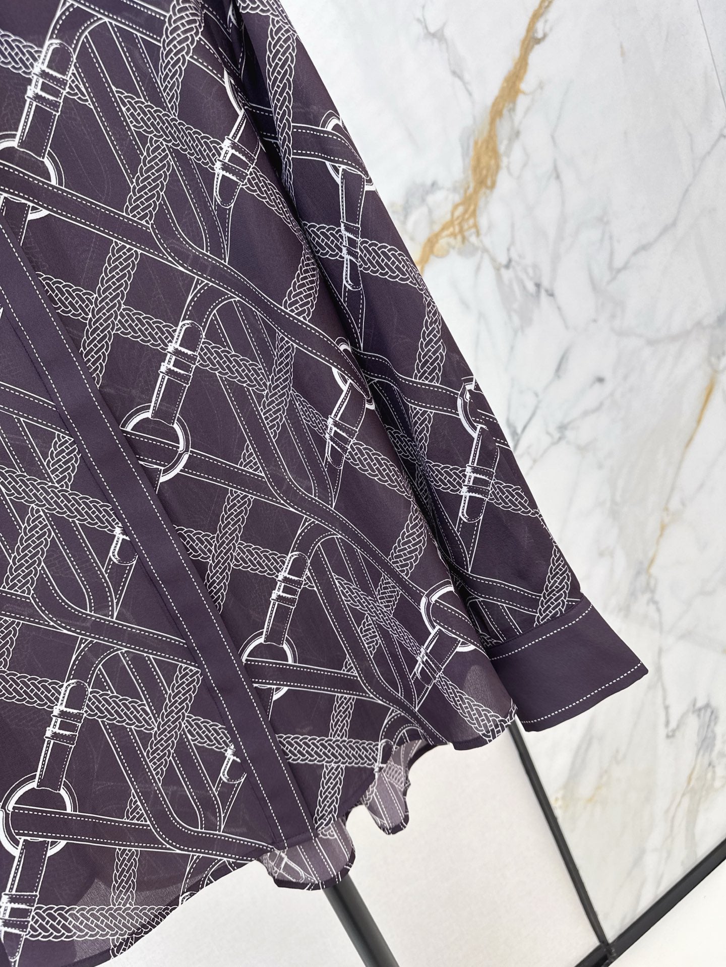 Herm 25ss Silk printed shirt