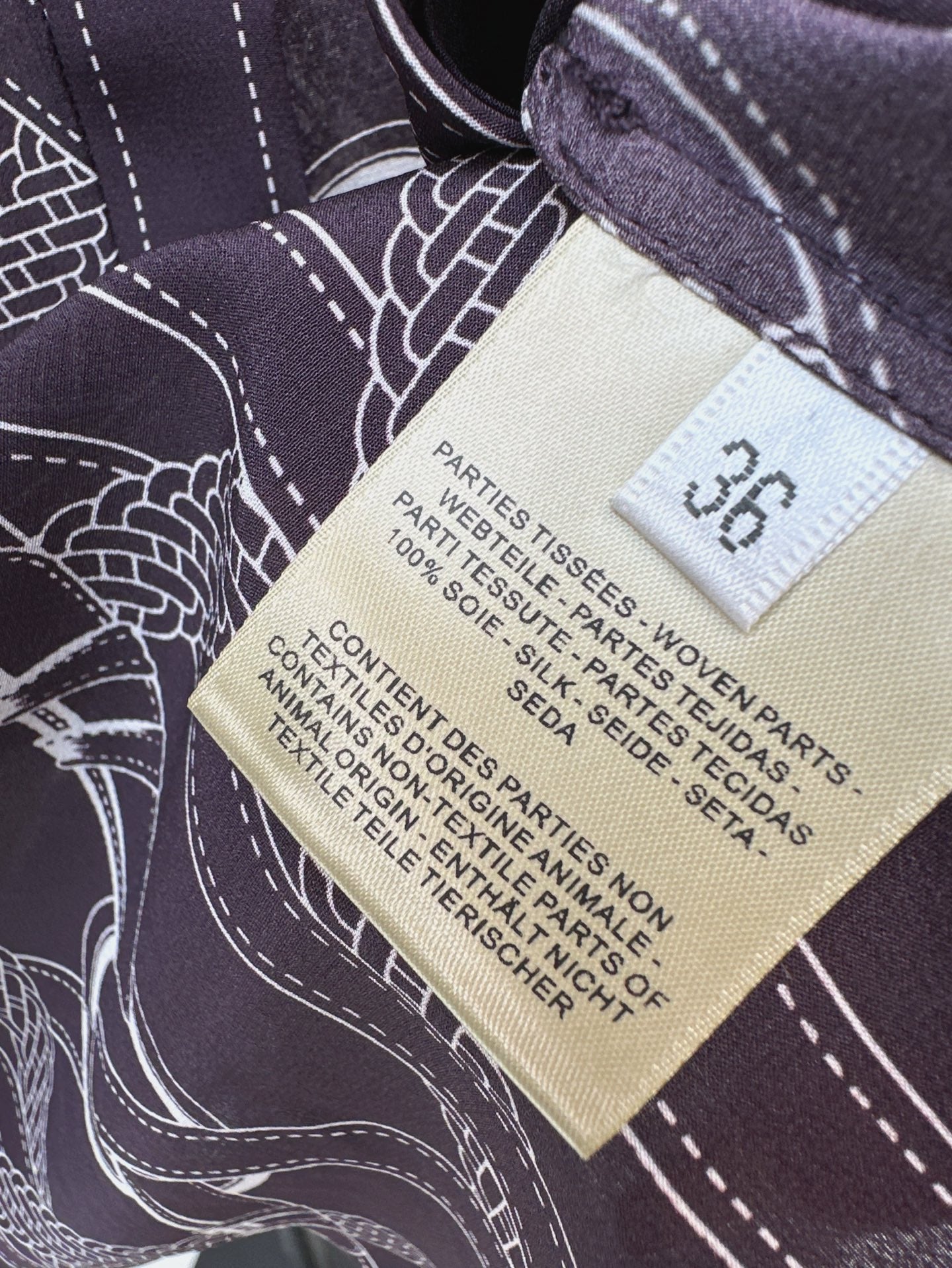 Herm 25ss Silk printed shirt