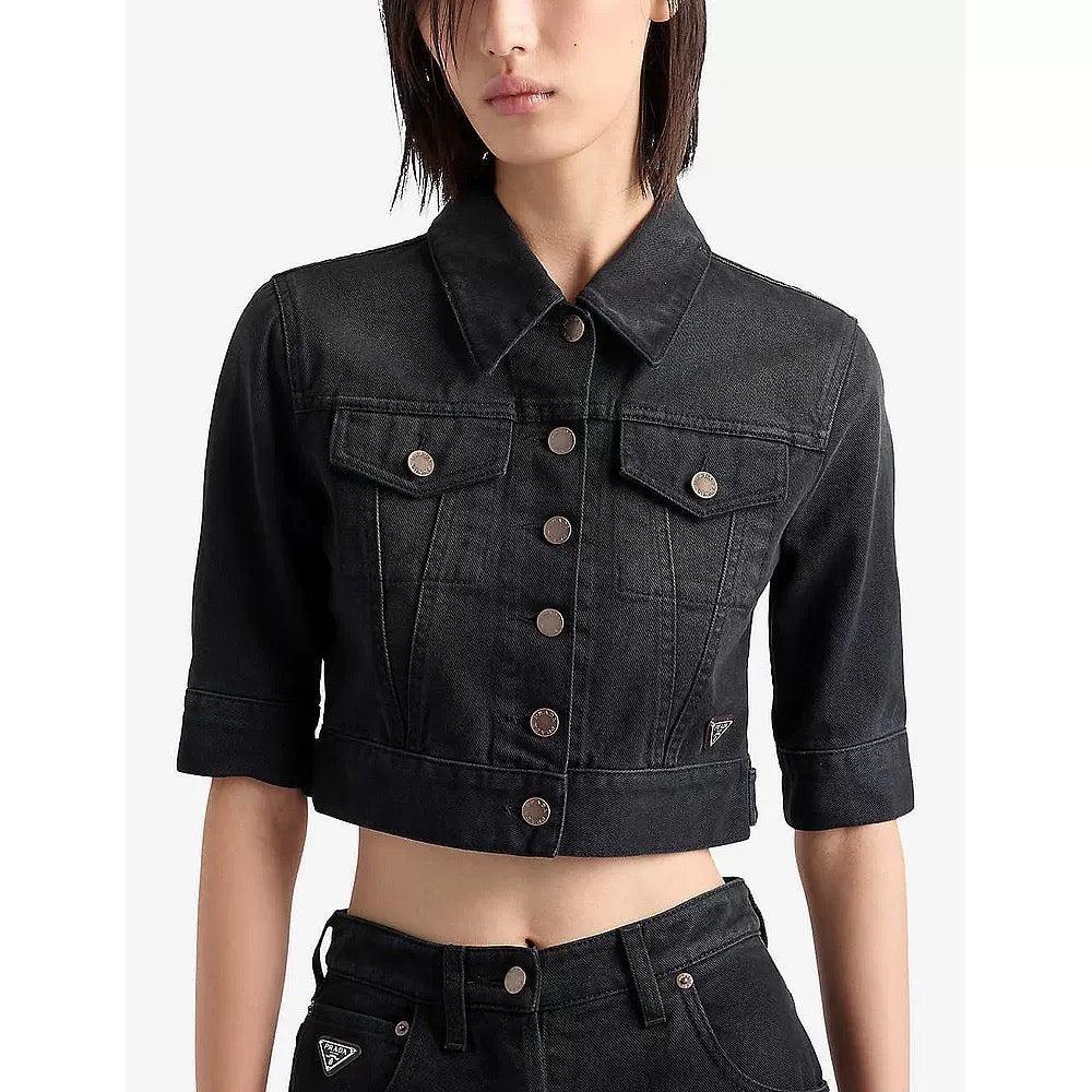 Pra 25ss crop denim jacket