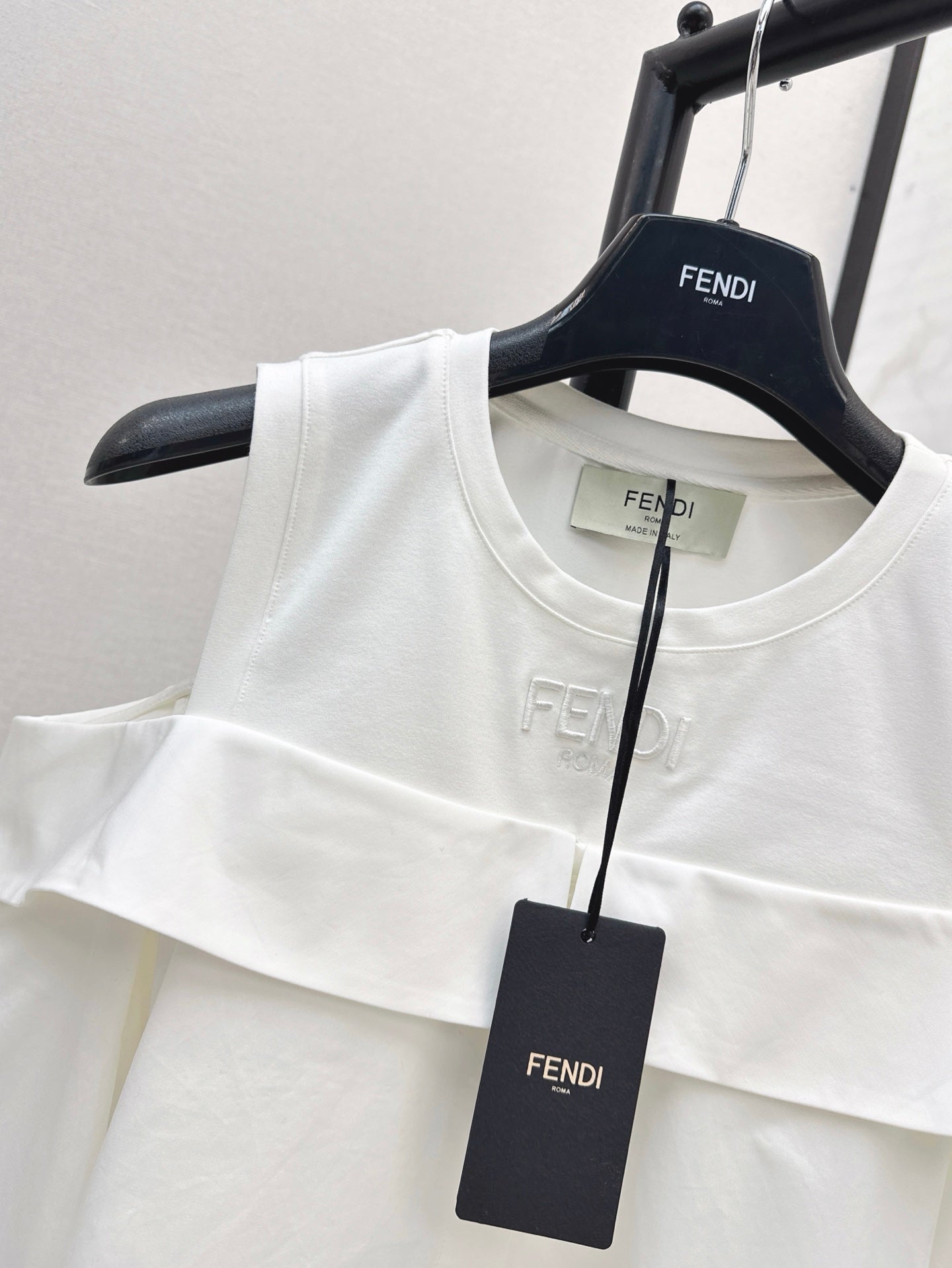 Fend 25ss paneled sleeve shirt
