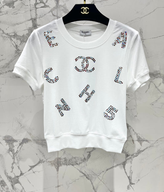 ch 25ss rhinestone t-shirt