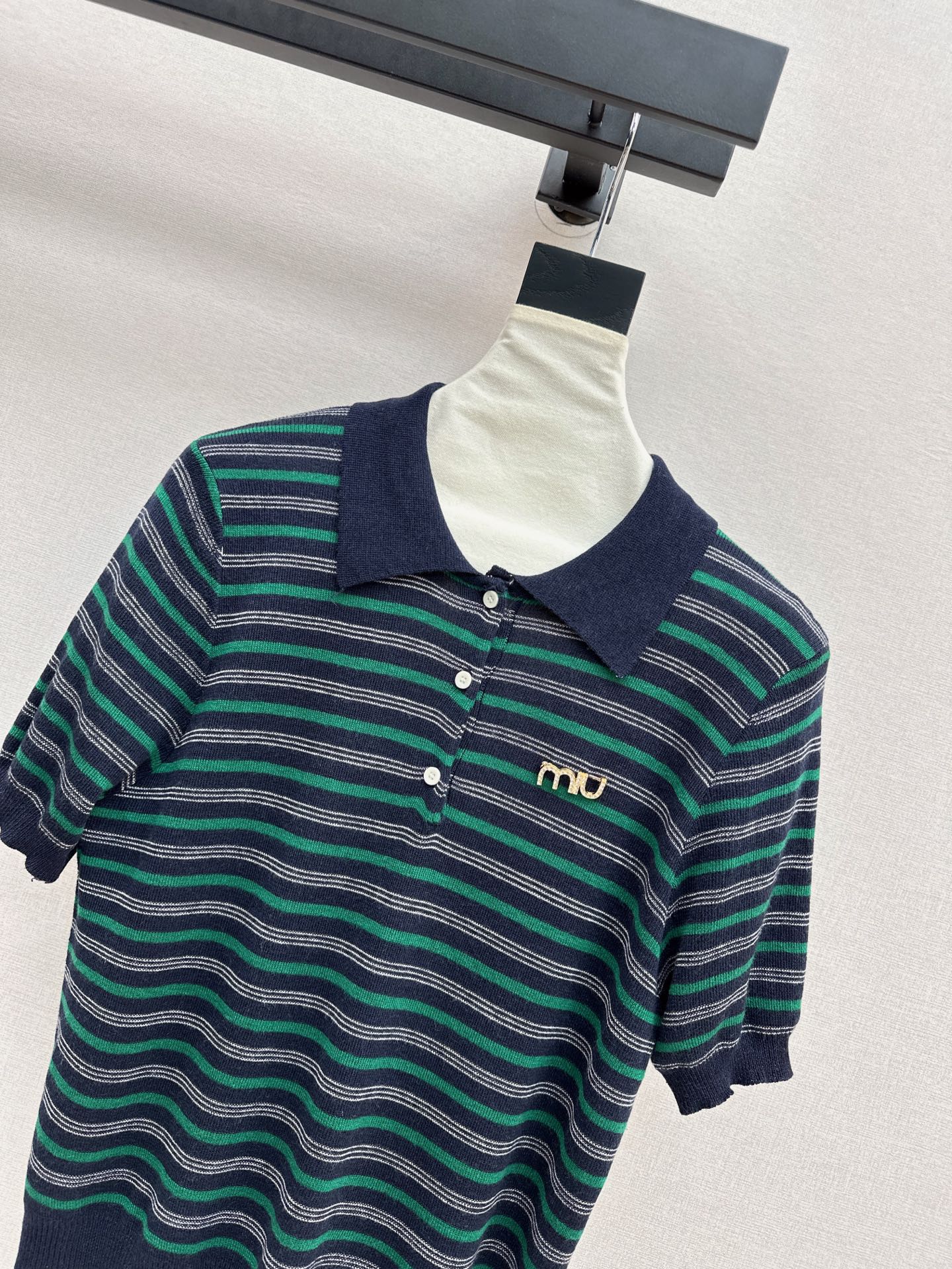 M 25ss knitted wool polo