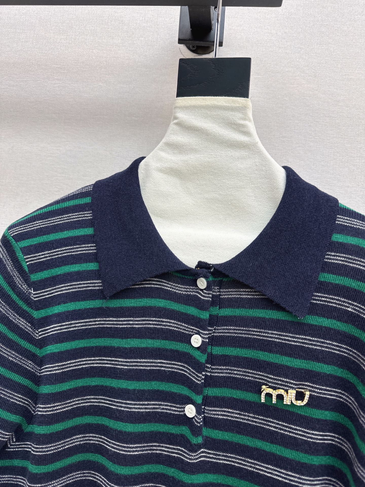 M 25ss knitted wool polo
