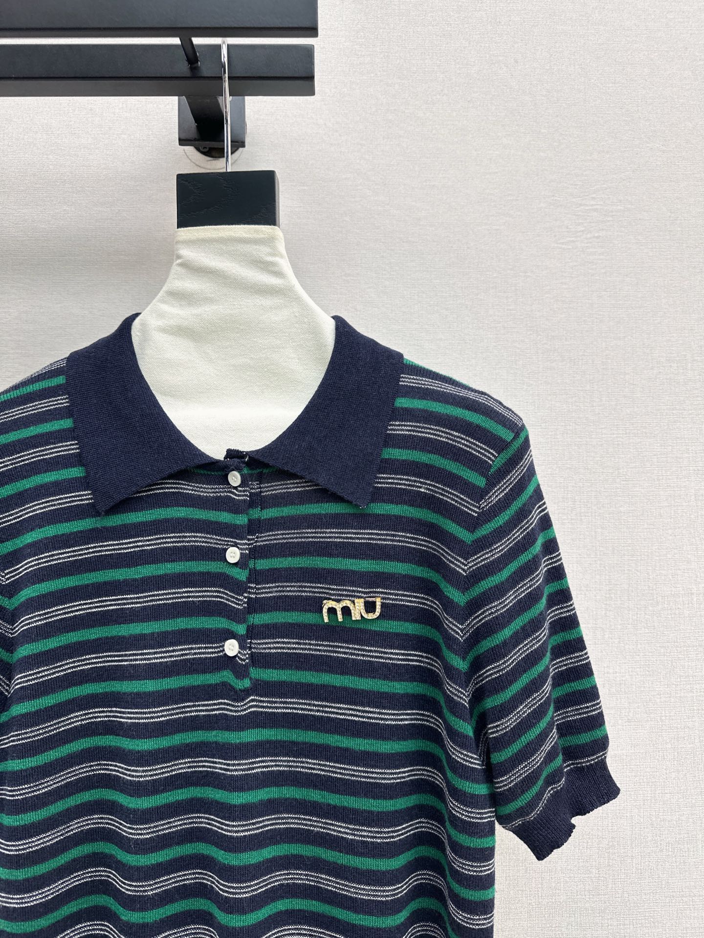 M 25ss knitted wool polo