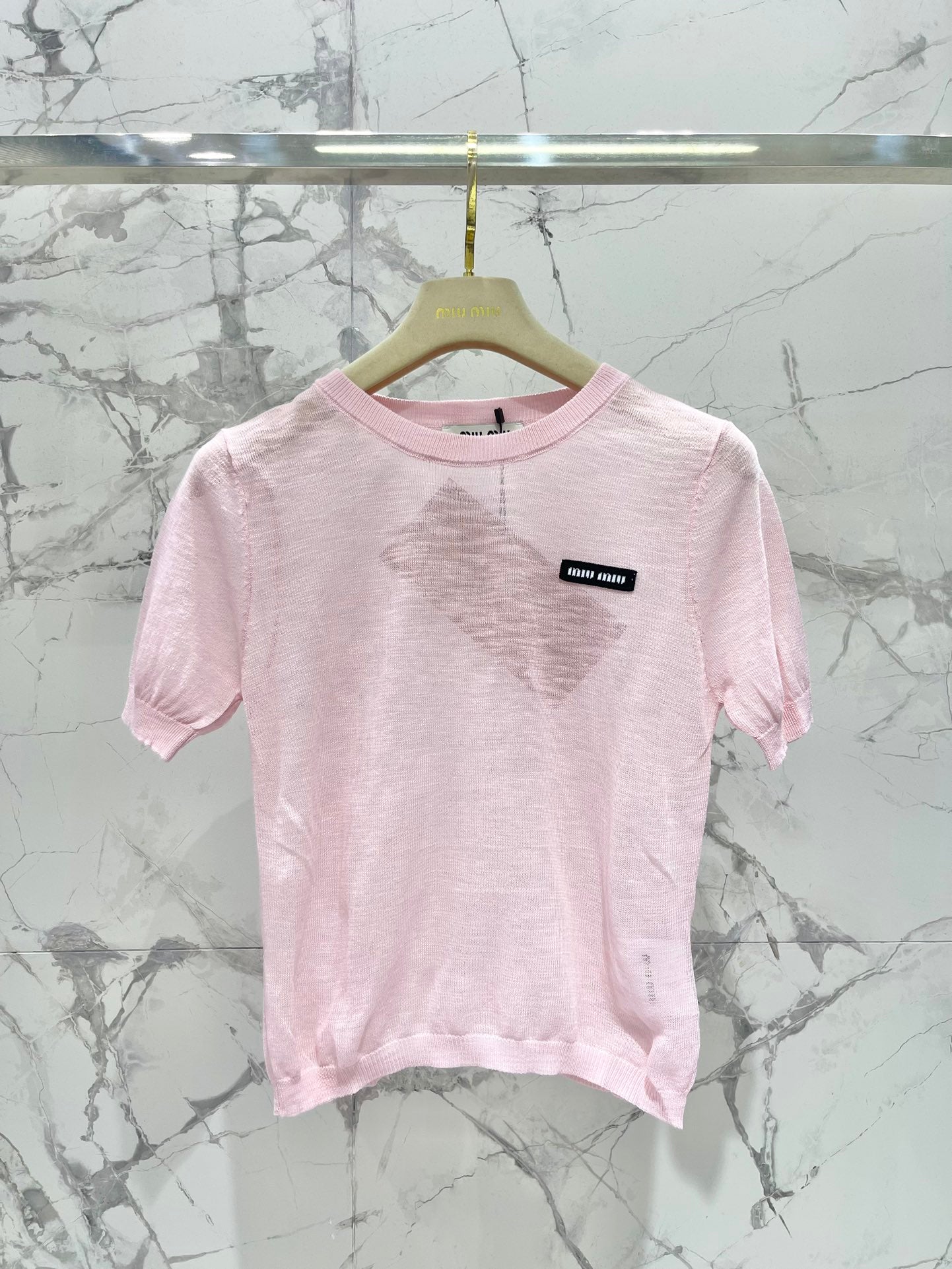 MIU 25SS KNITTED T-SHIRT