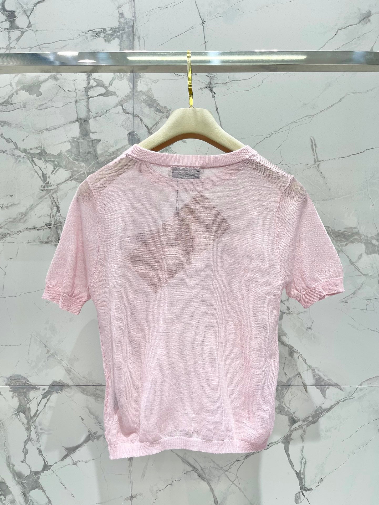 MIU 25SS KNITTED T-SHIRT