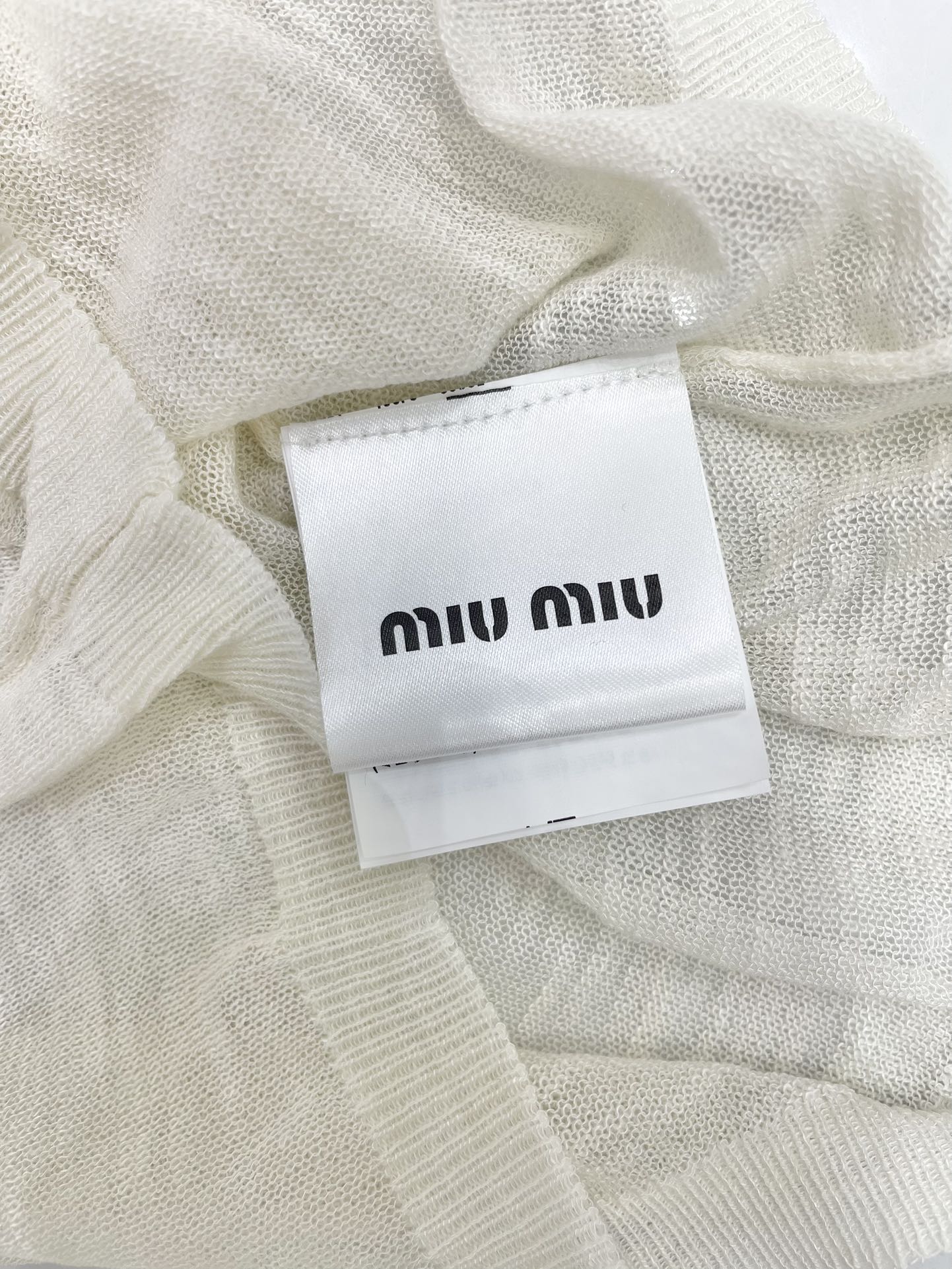 MIU 25SS KNITTED T-SHIRT