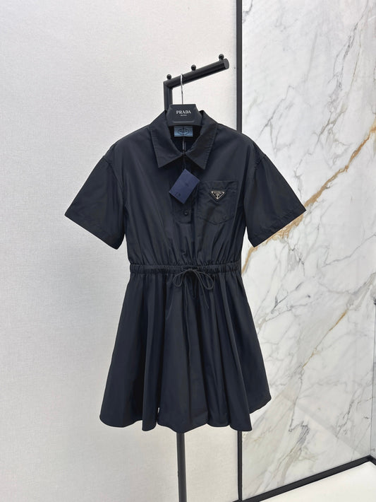 P 25SS drawstring shirt dress