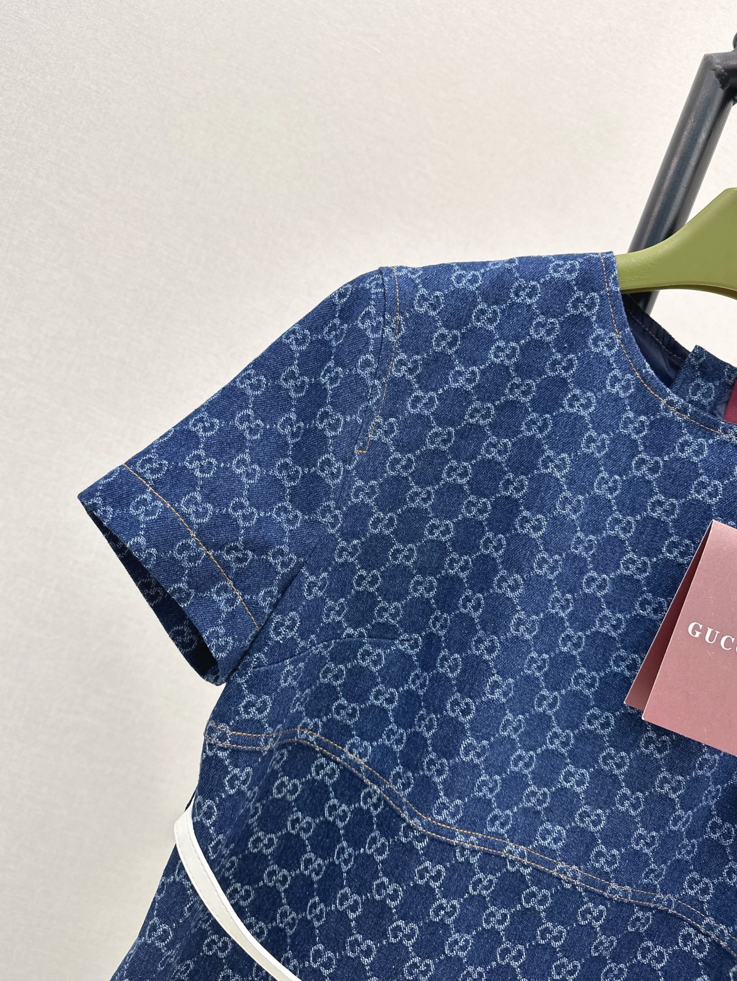 Guc 25ss denim jacquard dress