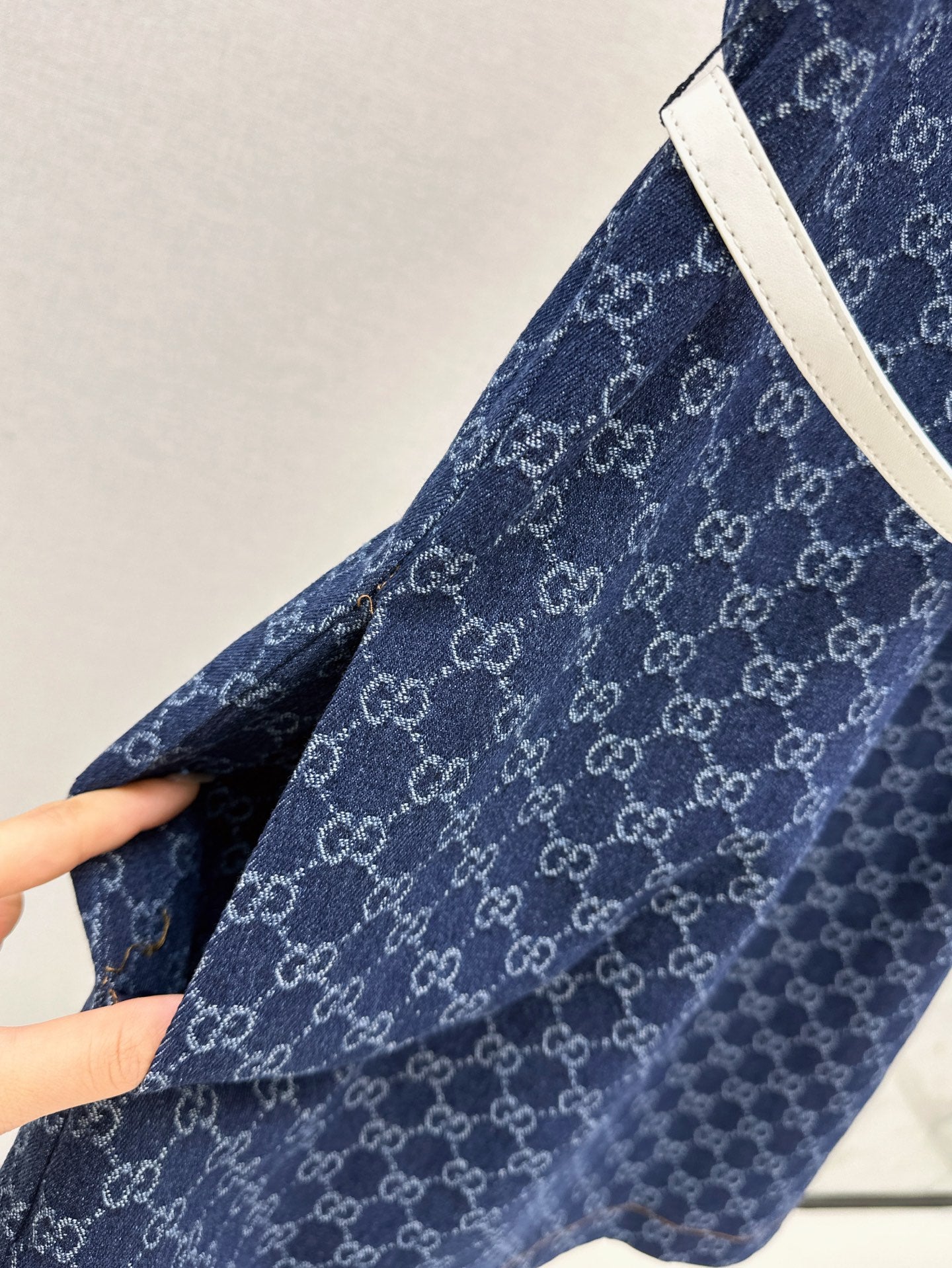 Guc 25ss denim jacquard dress