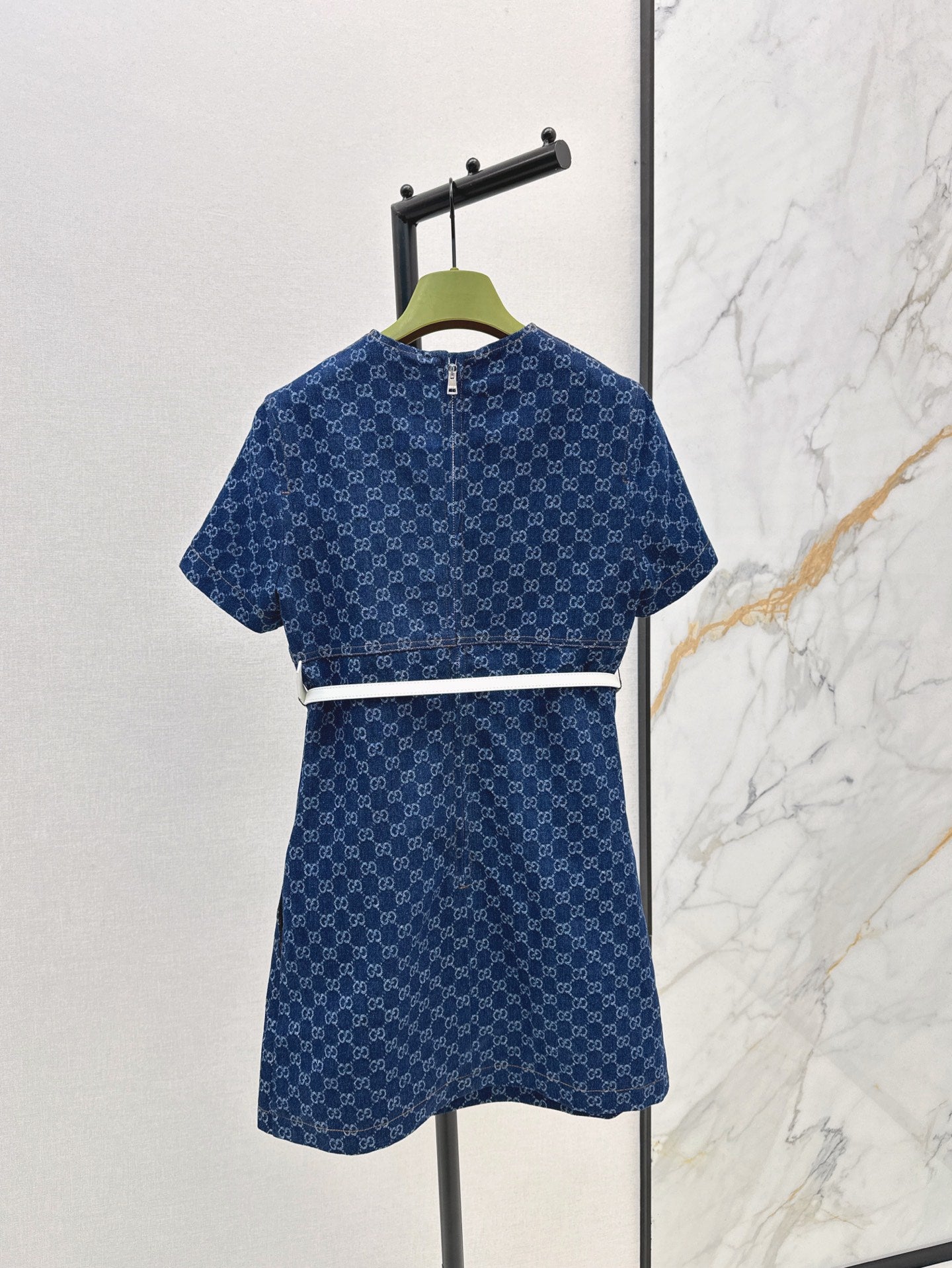 Guc 25ss denim jacquard dress