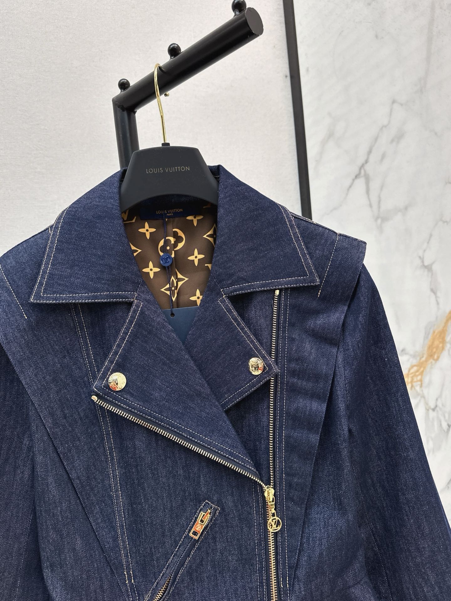 Louis 25ss denim ruffle jacket