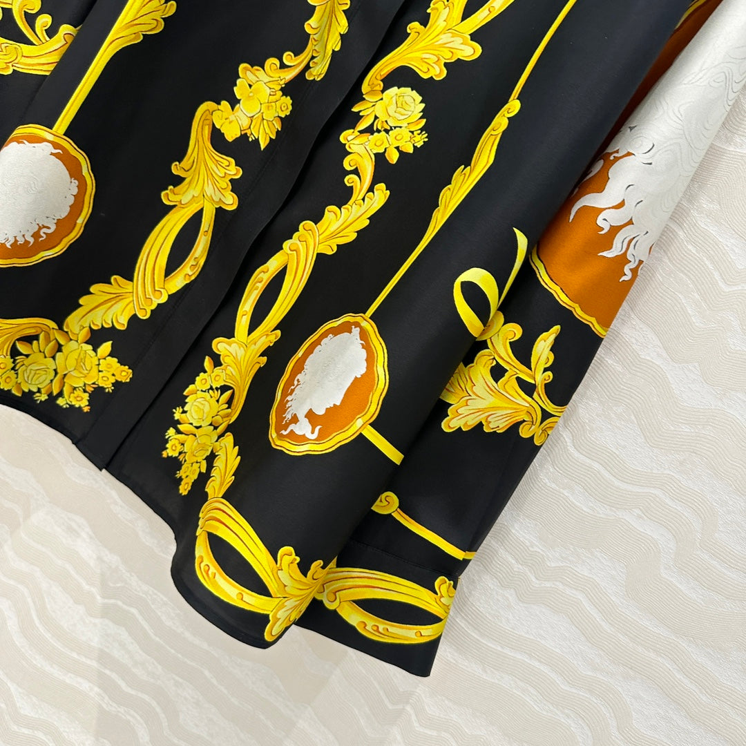 Venu 25ss printed silk shirt