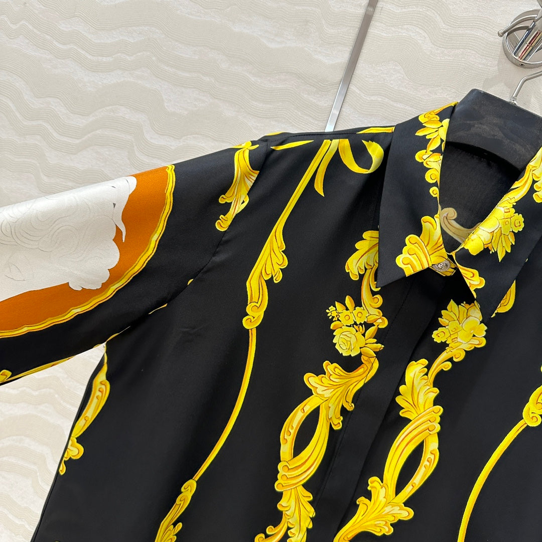 Venu 25ss printed silk shirt