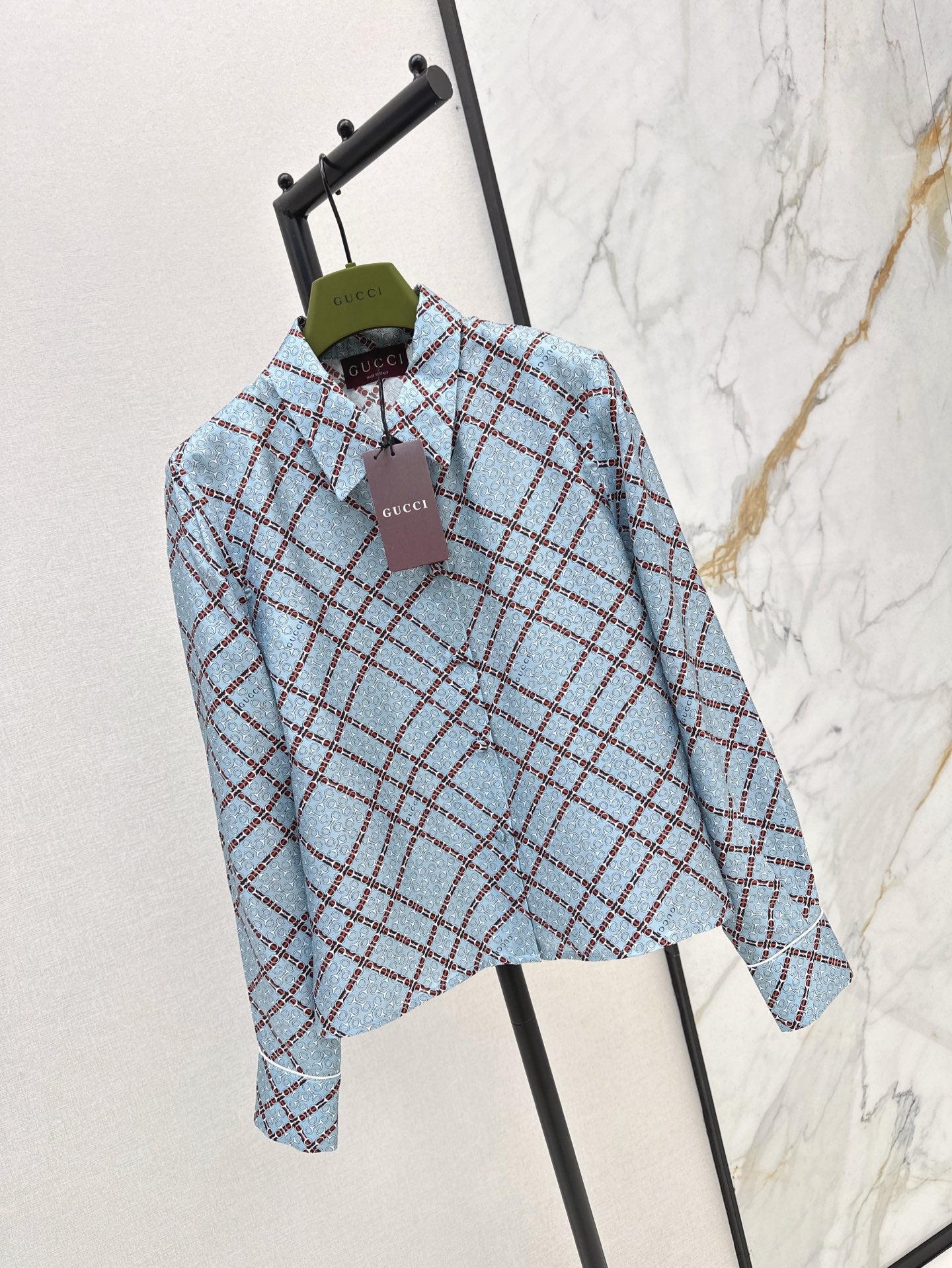 G 25ss Silk jacquard shirt