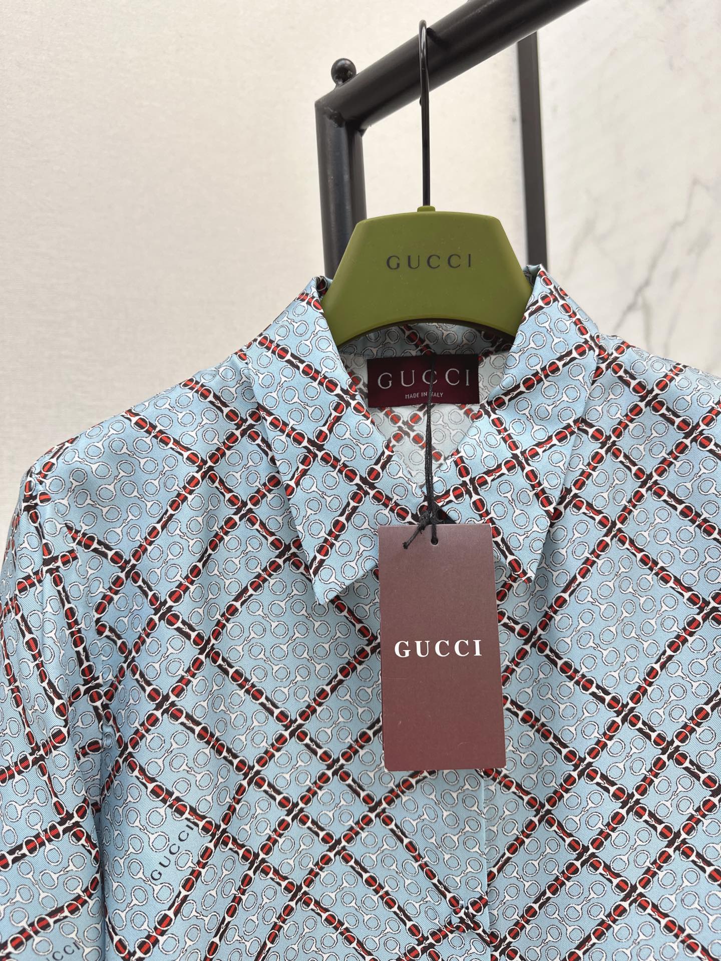 G 25ss Silk jacquard shirt