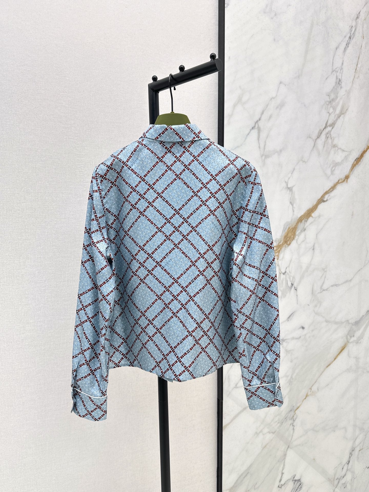 G 25ss Silk jacquard shirt