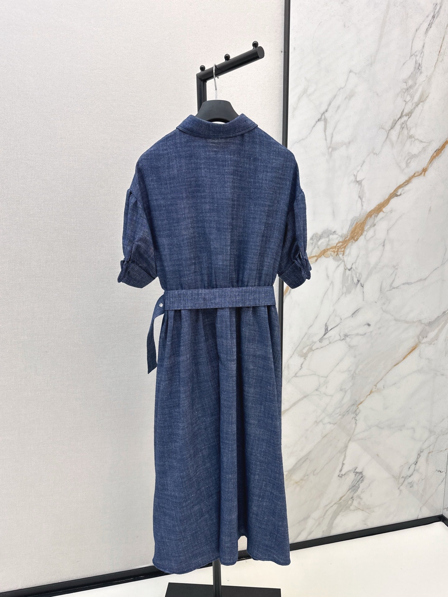 Louis 25ss beaded shirt dress