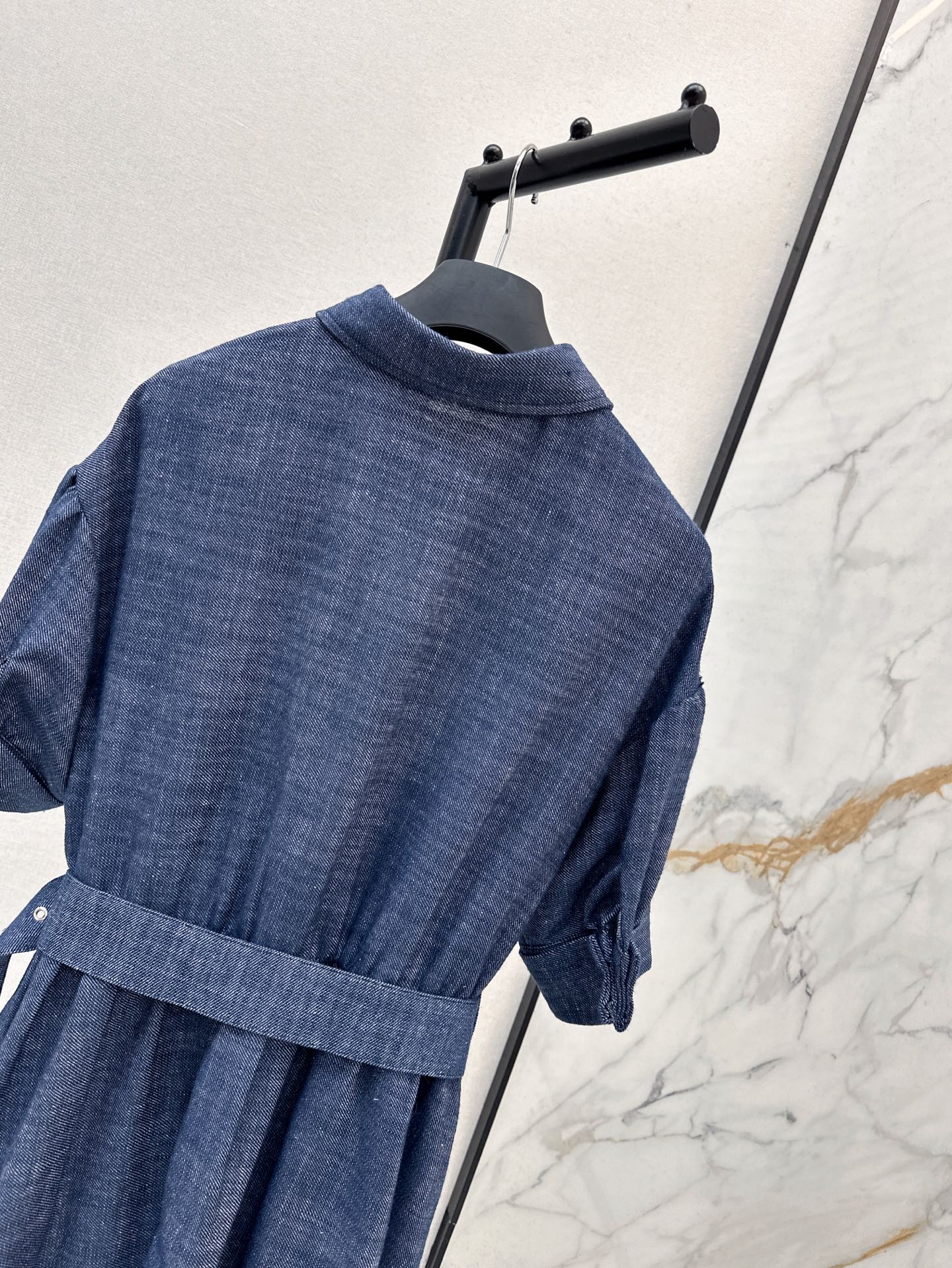 Louis 25ss beaded shirt dress