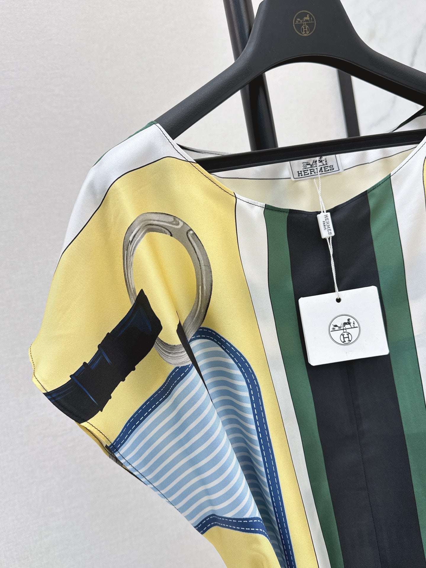 Herm 25ss coaching remix Silk dress