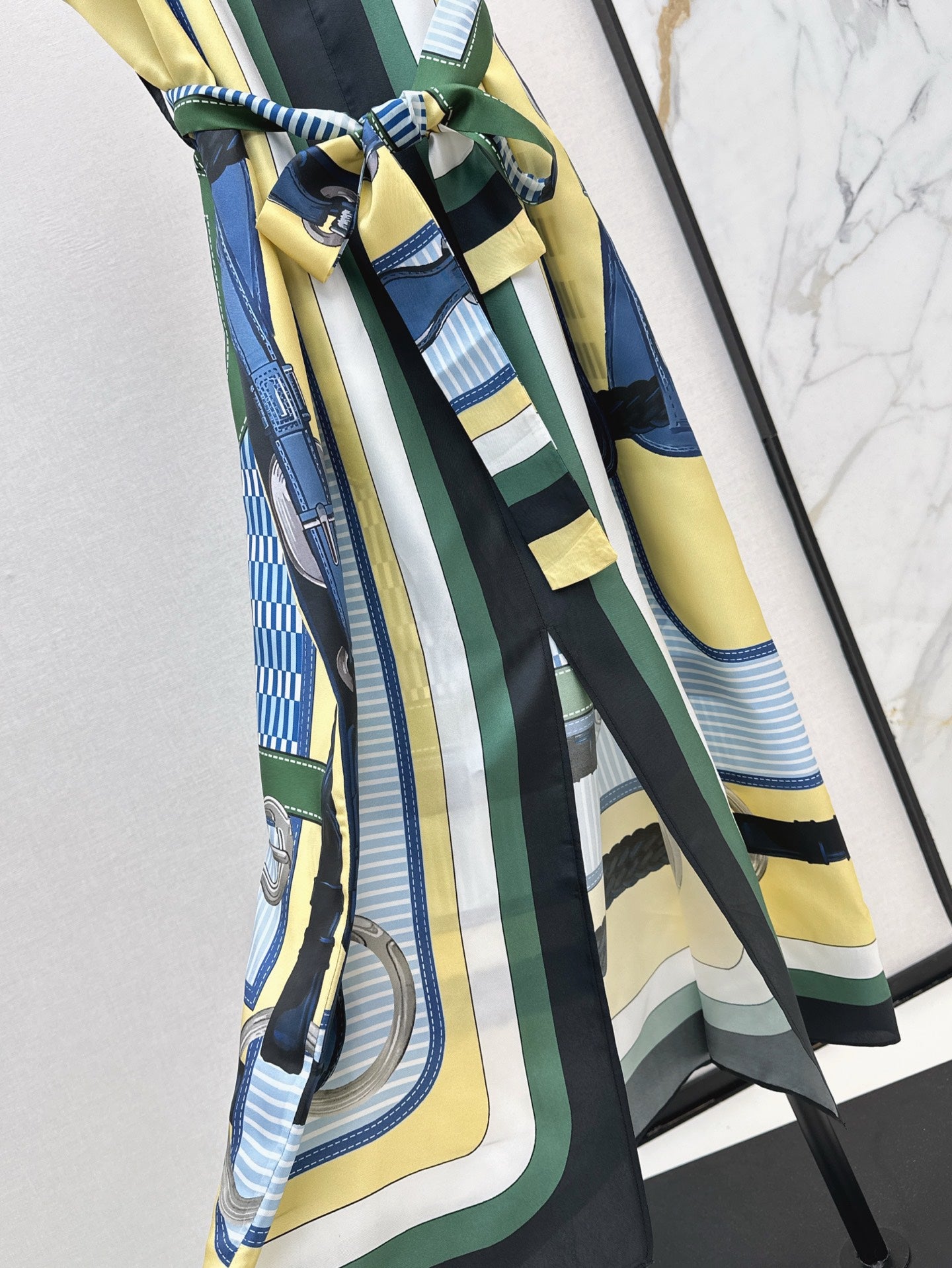Herm 25ss coaching remix Silk dress