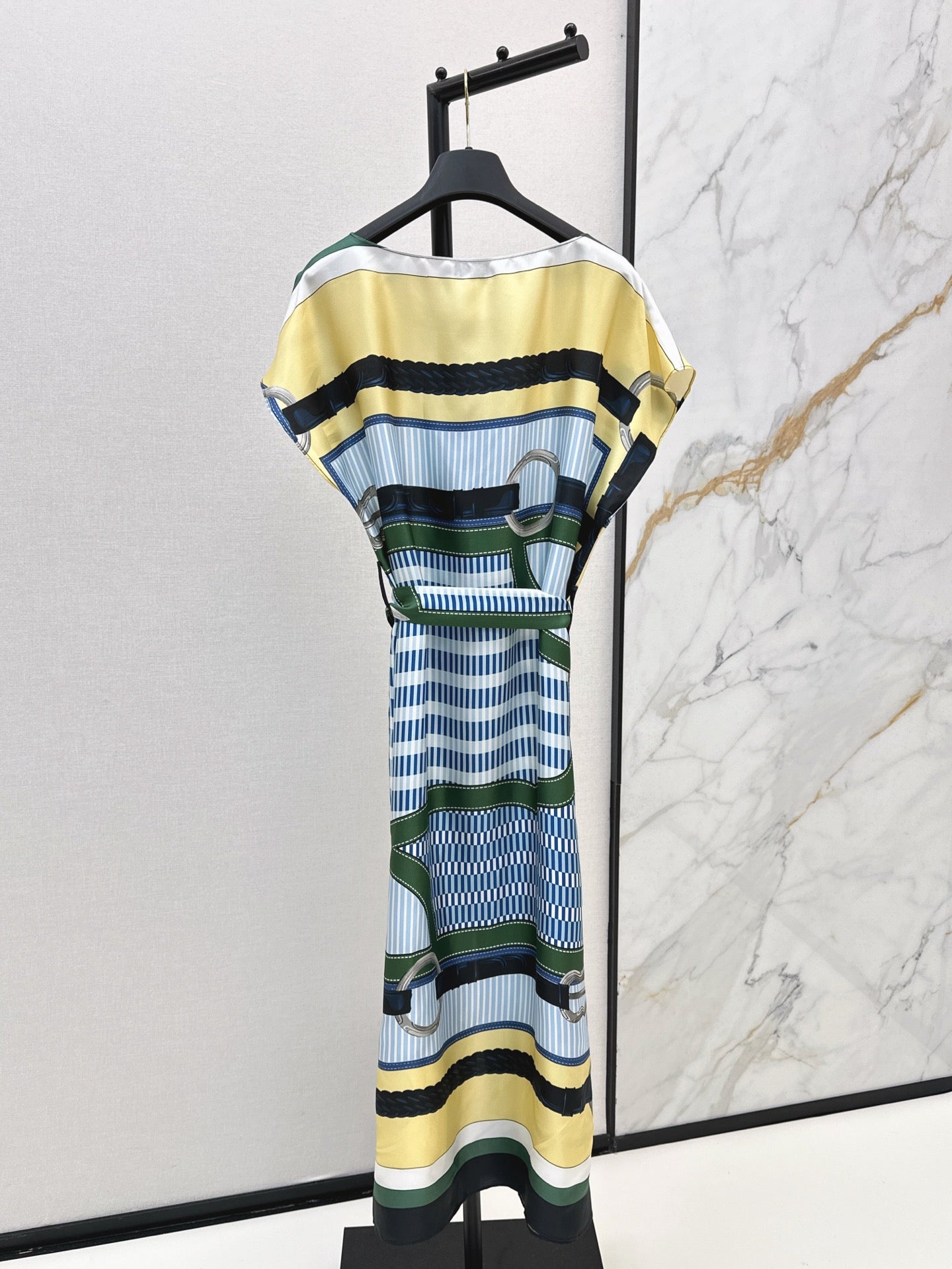 Herm 25ss coaching remix Silk dress