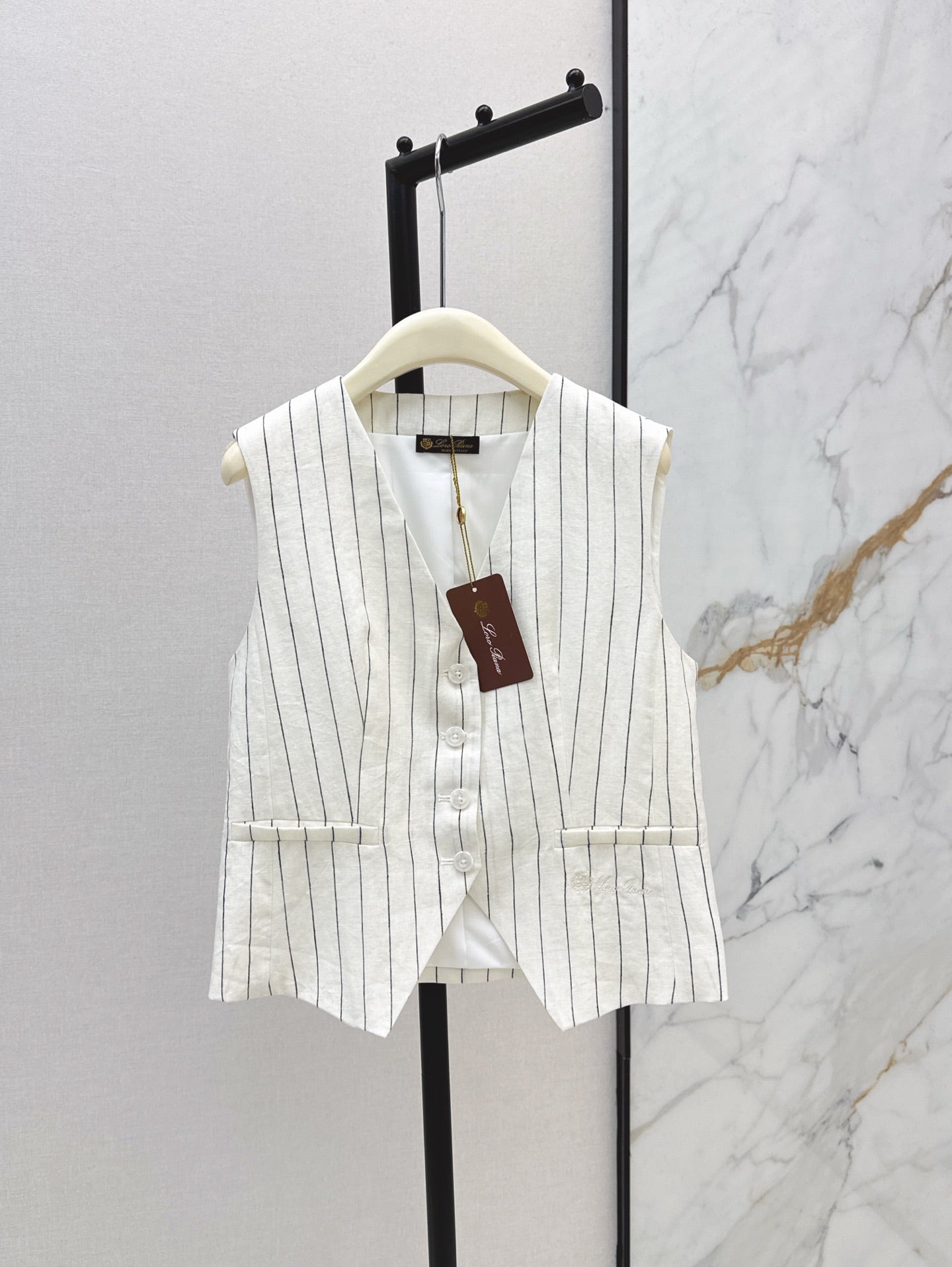 Loro pi 25ss linen vest