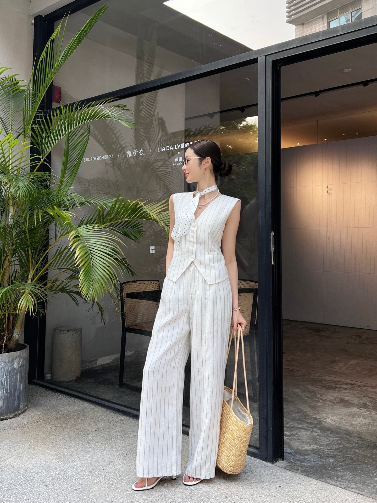 Loro pi 25ss linen vest