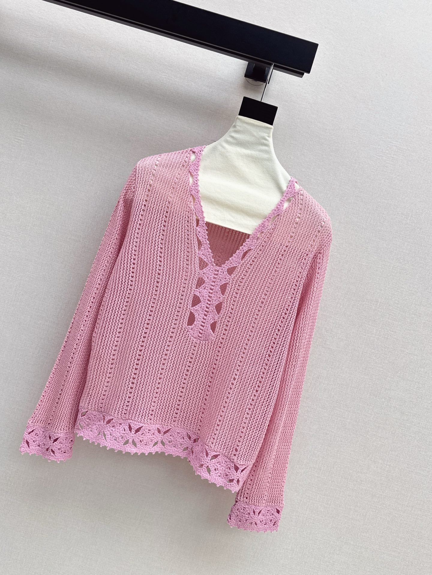 Celin 25ss hollow knitted shirt
