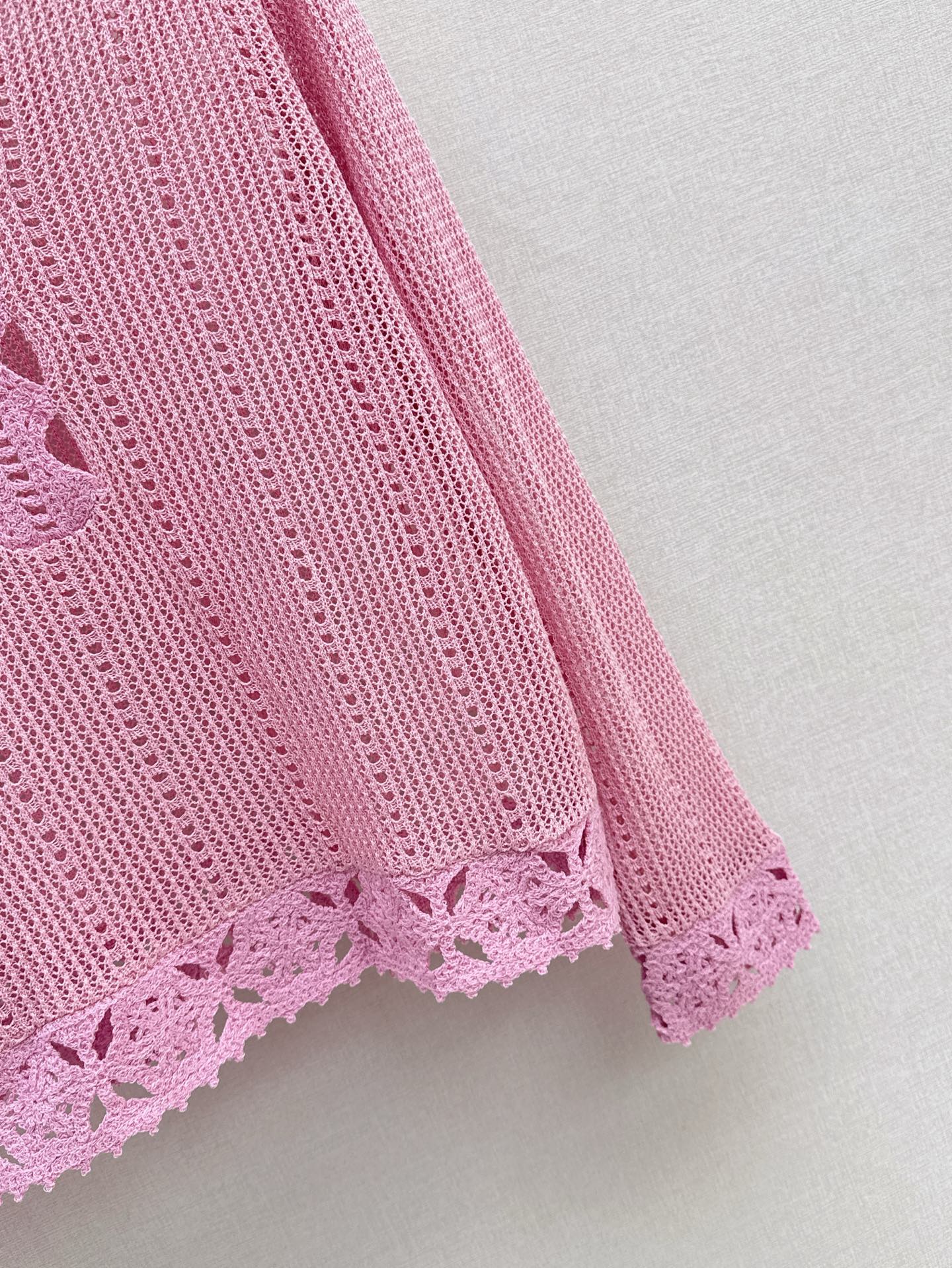 Celin 25ss hollow knitted shirt
