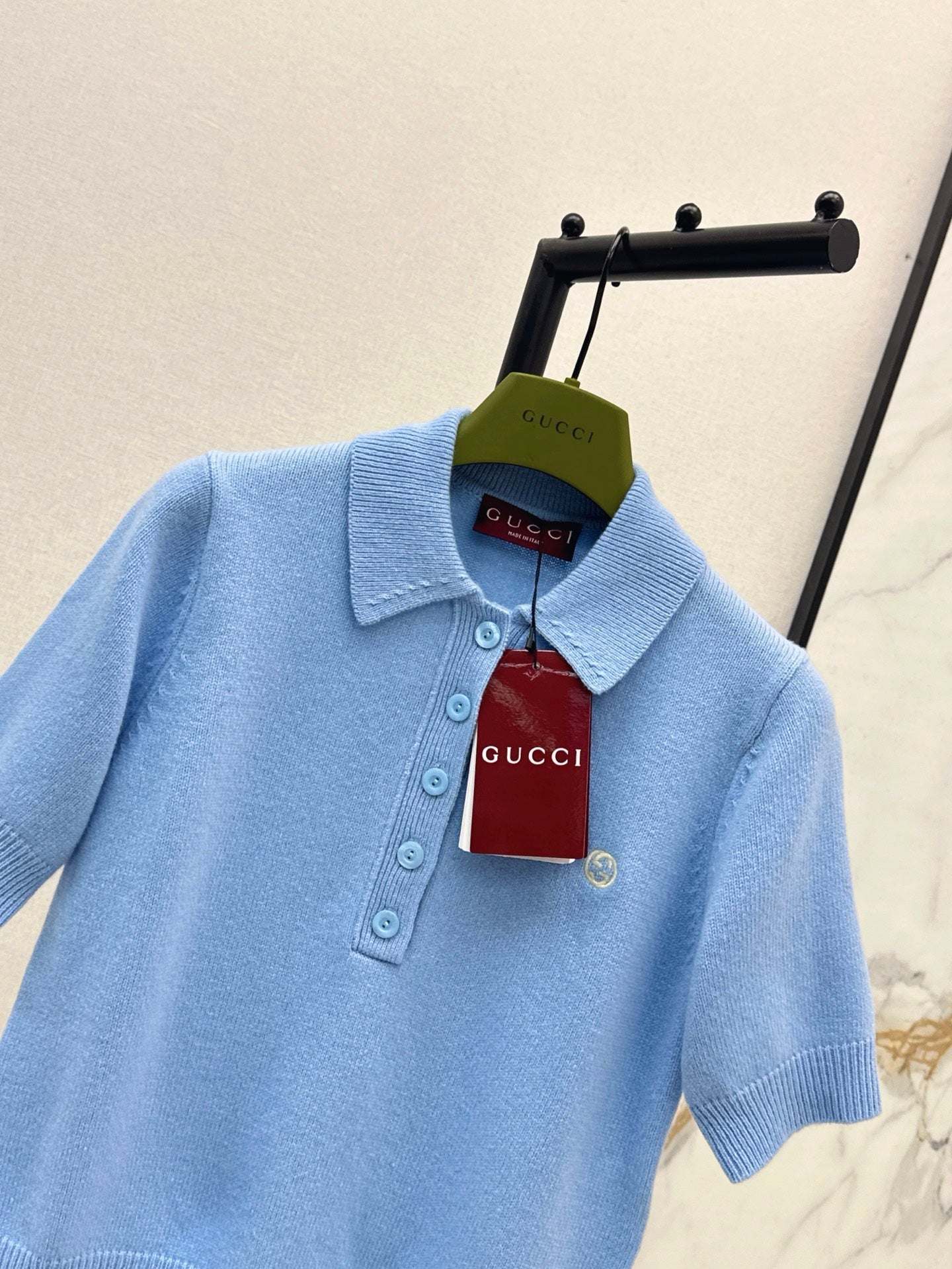 Guc 25ss knit polo shirt