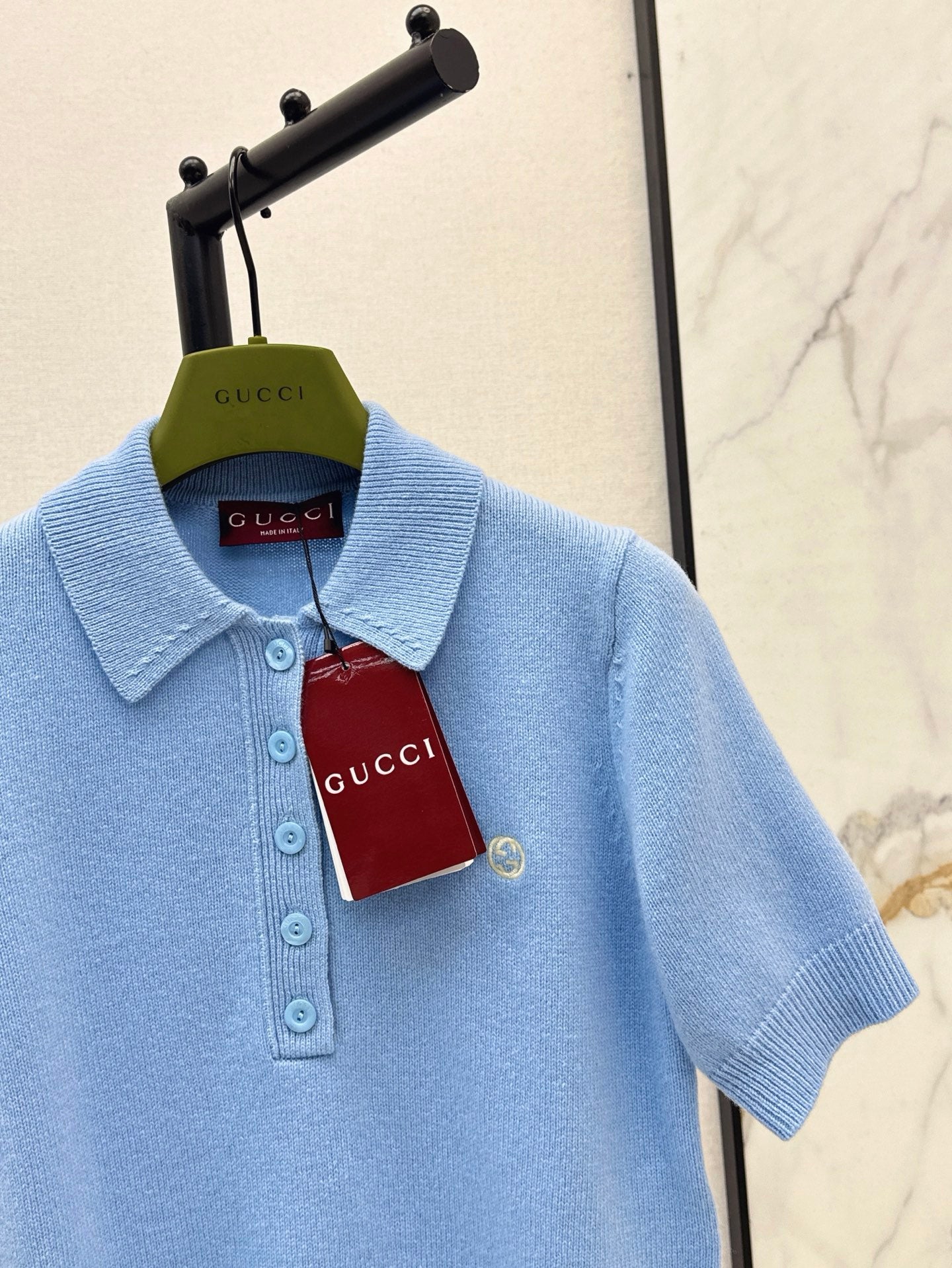 Guc 25ss knit polo shirt