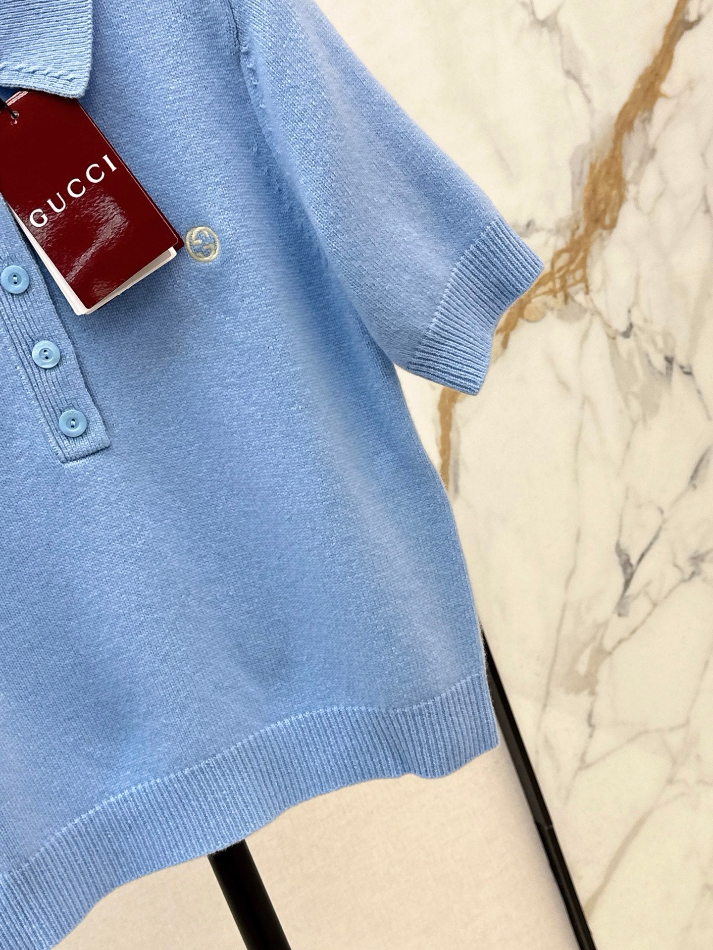 Guc 25ss knit polo shirt