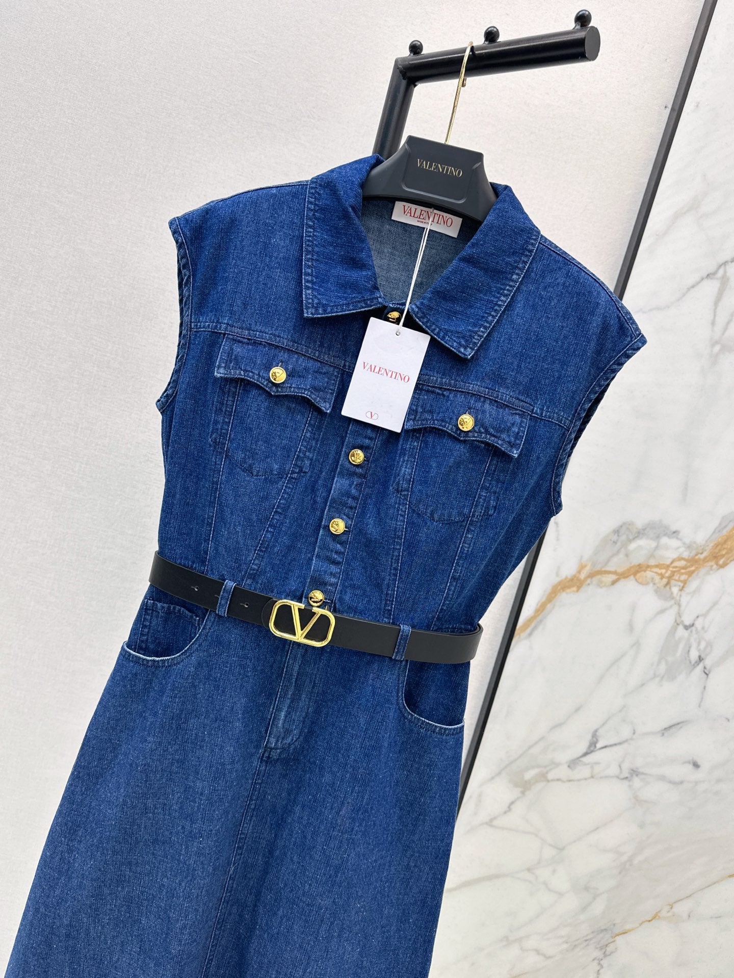 Valenti 25ss denim shirt dress